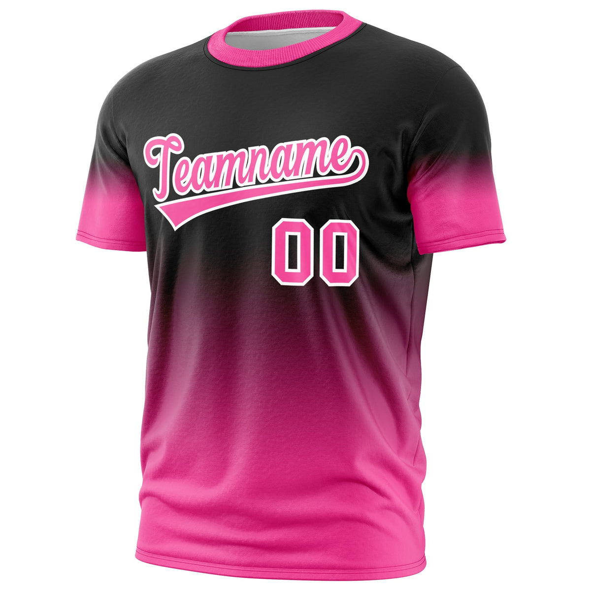 Custom Black Pink White Gradient Fashion Lightweight T-shirt| KXKSHOP