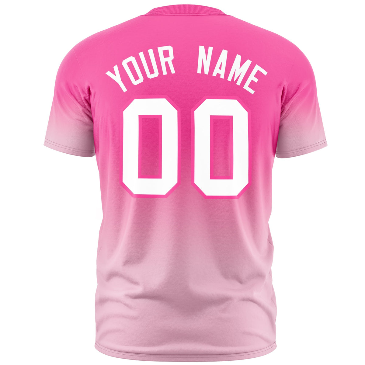 Custom White Pink Gradient Fashion Lightweight T-shirt| KXKSHOP