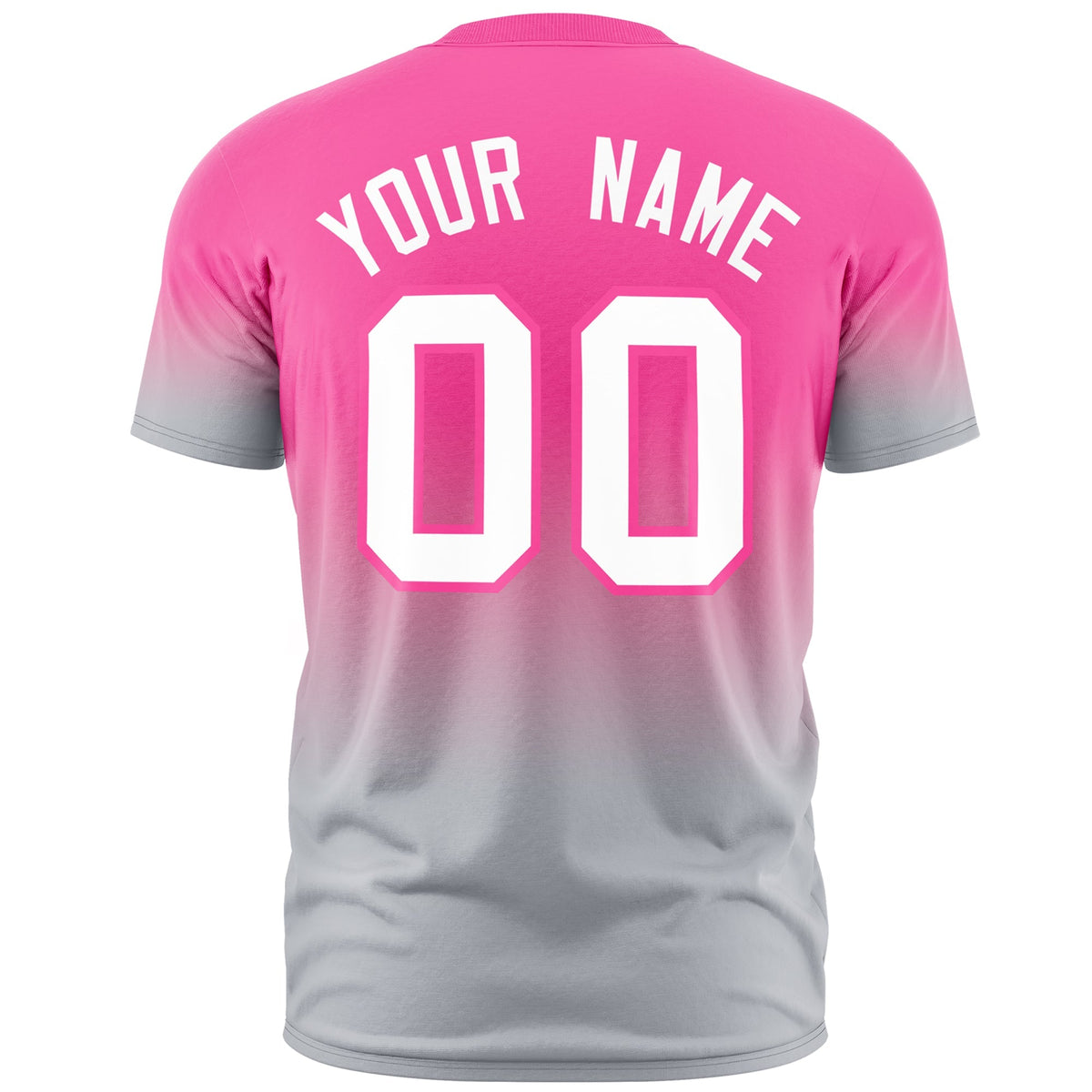 Custom Pink White Gradient Fashion Quick Dry T-shirt| KXKSHOP