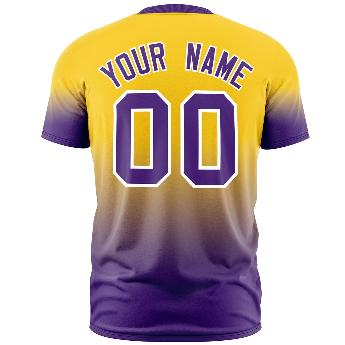 Custom Gold Purple White Gradient Fashion Lightweight T-shirt| KXKSHOP