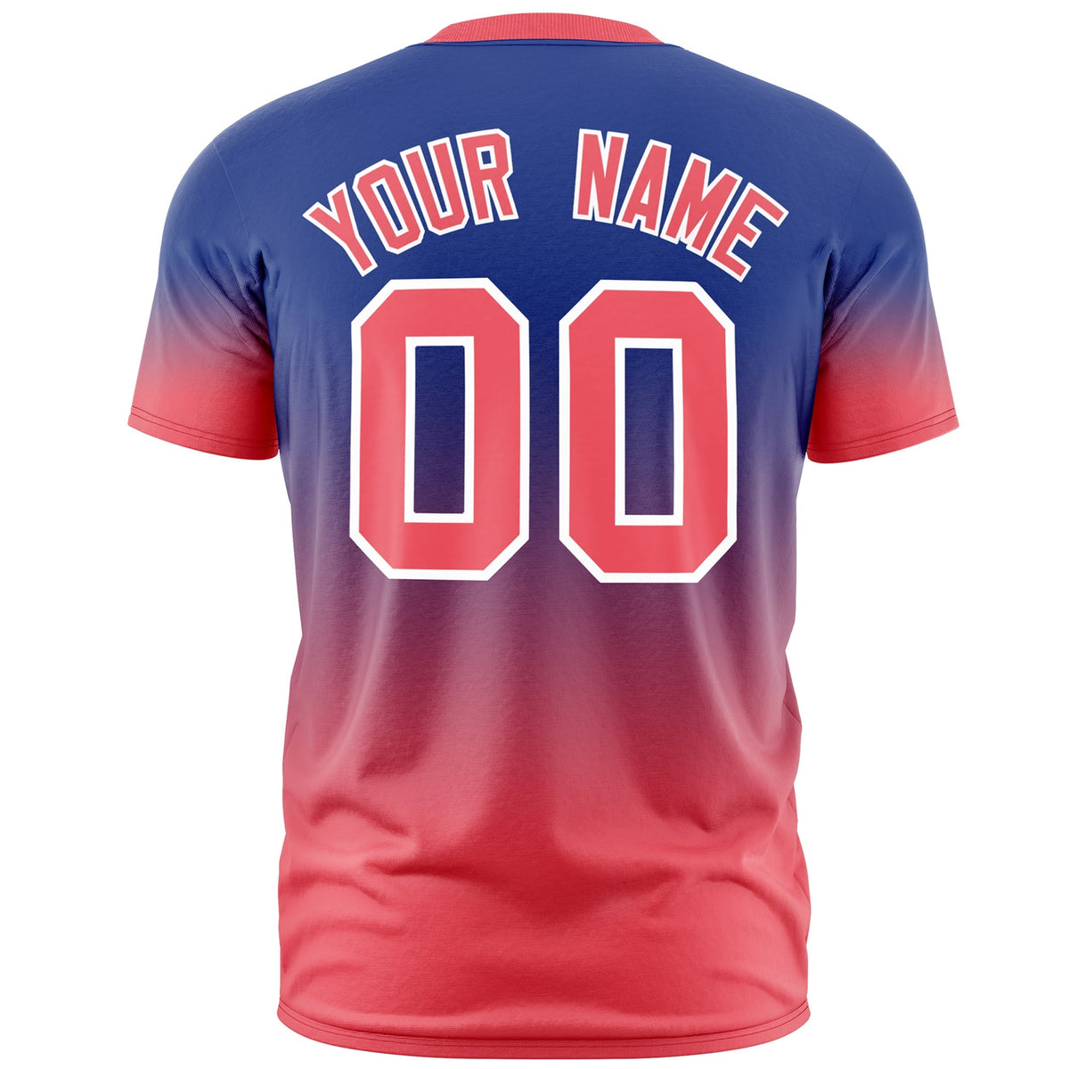 Custom Royal Blue White Gradient Fashion Quick Dry T-shirt| KXKSHOP