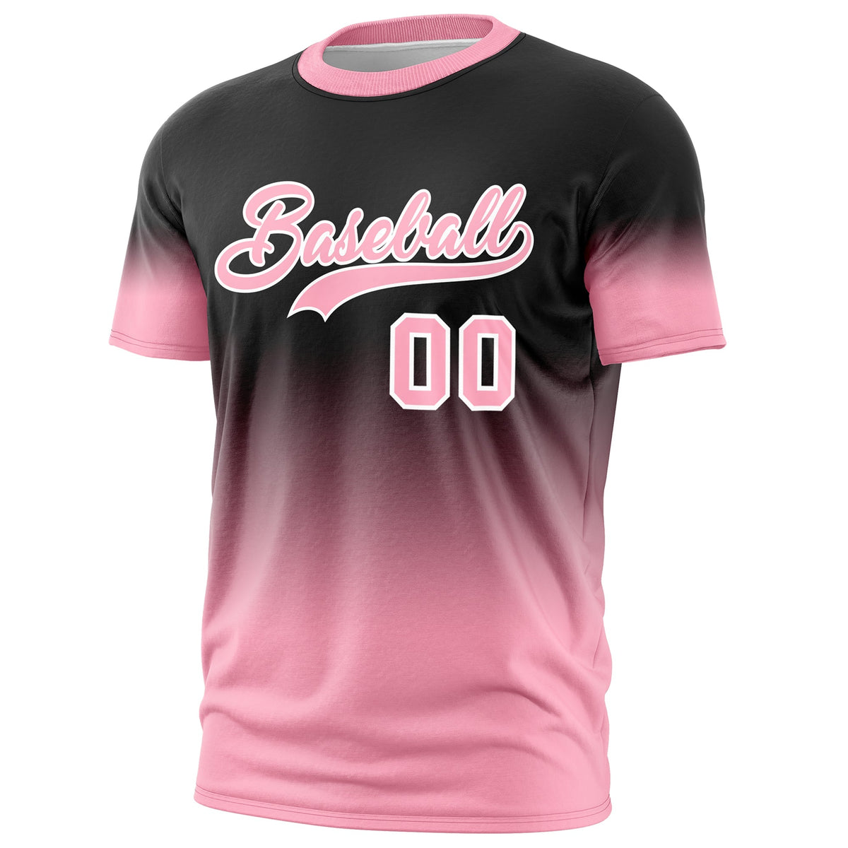 Custom Black Light Pink White Gradient Fashion Quick Dry T-shirt| KXKSHOP