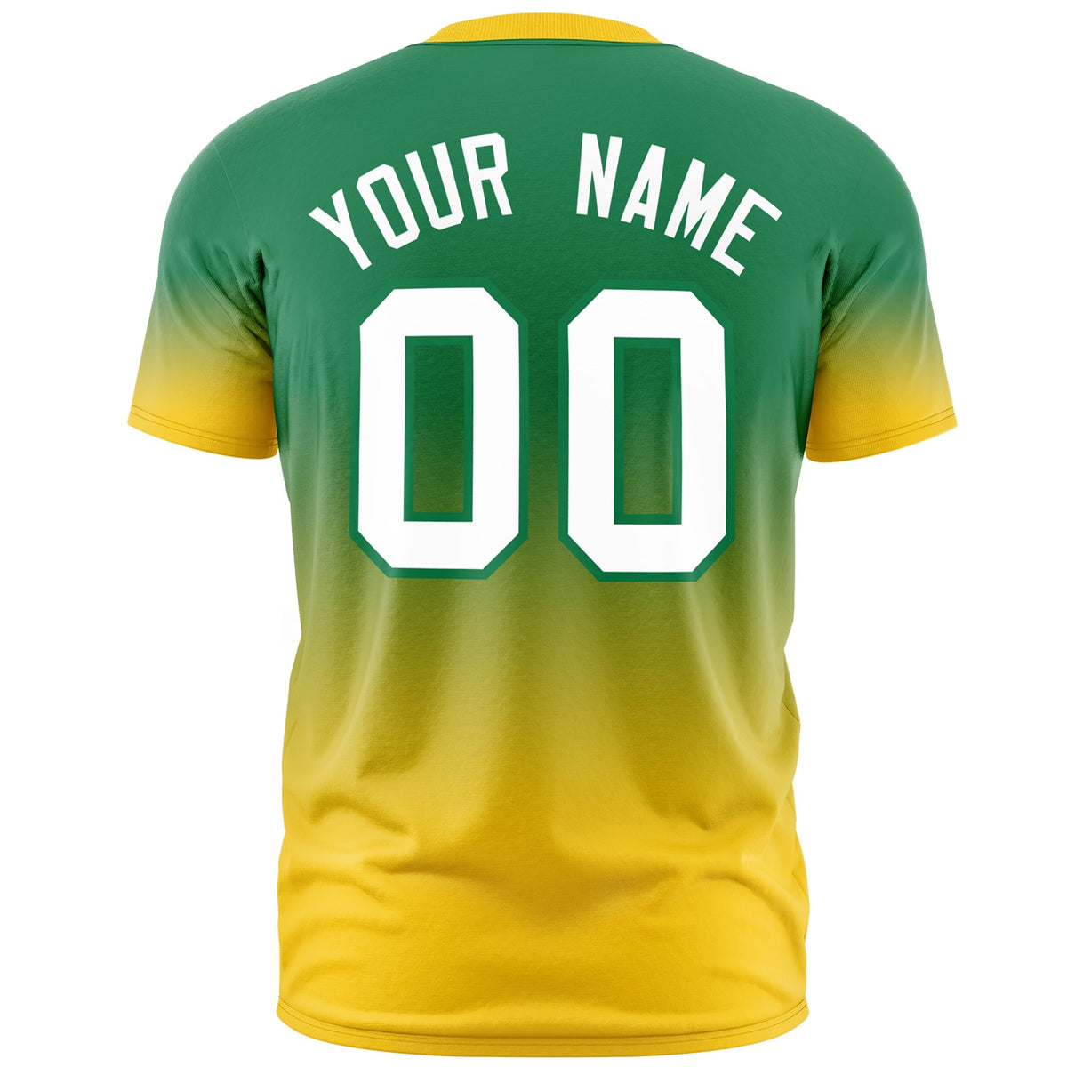 Custom Kelly Green White Gradient Fashion Lightweight T-shirt| KXKSHOP