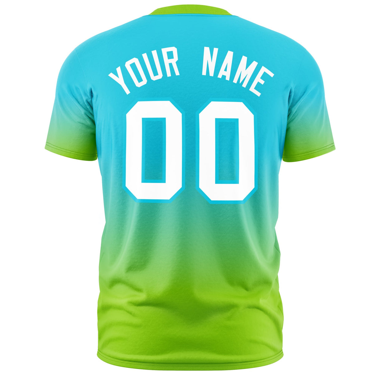 Custom Sky Blue White Gradient Fashion Quick Dry T-shirt| KXKSHOP