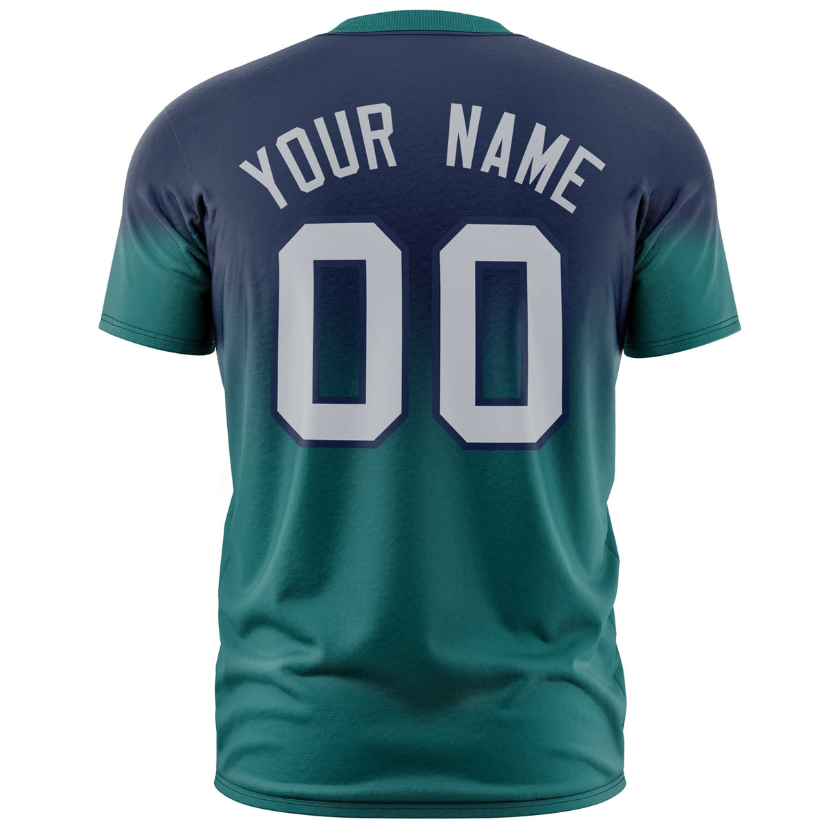 Custom Navy Gray Gradient Fashion Quick Dry T-shirt| KXKSHOP