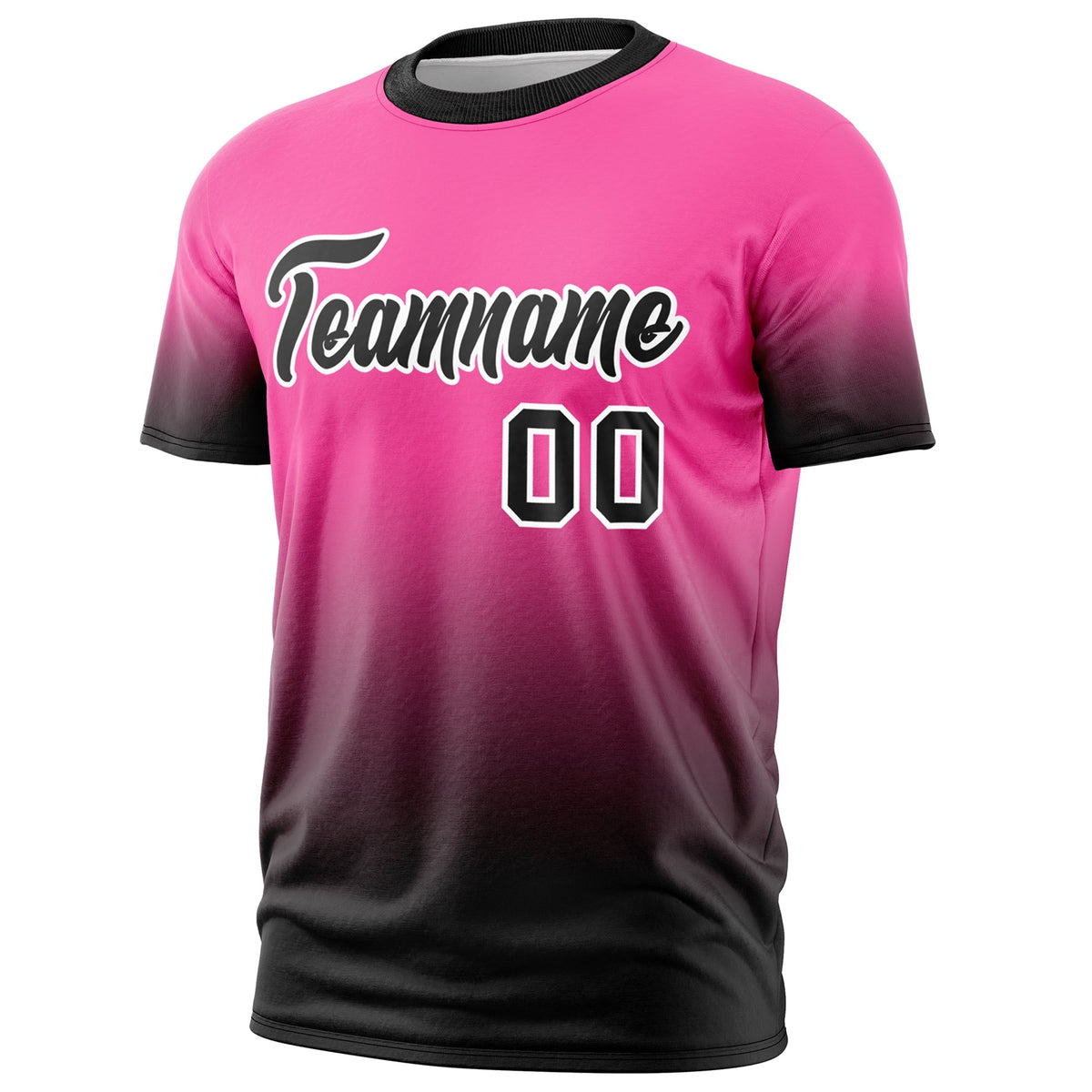 Custom Pink Black White Gradient Fashion Lightweight T-shirt| KXKSHOP