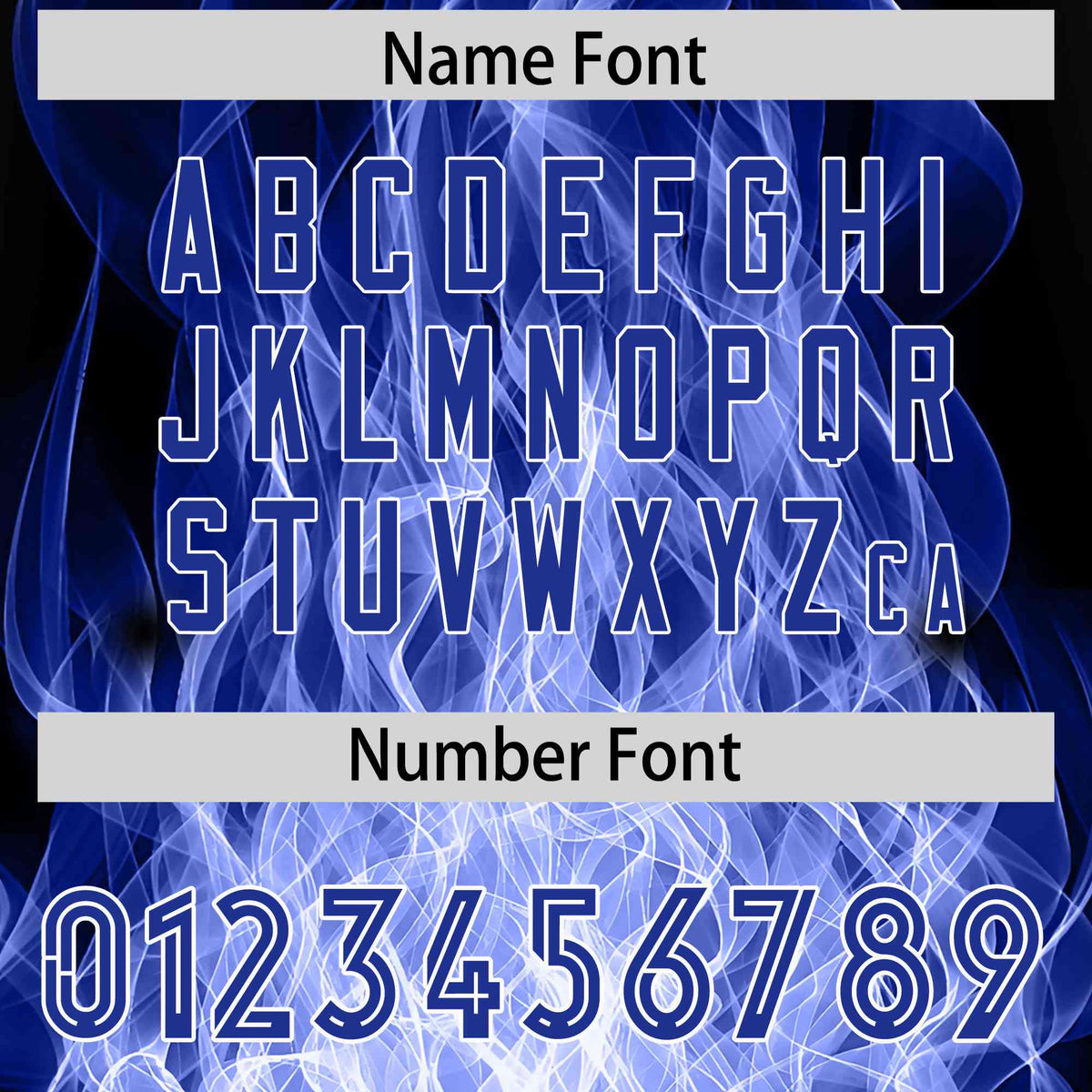 Custom Black Royal Blue Colorful Flame Pattern Long Sleeve Performance T-Shirt