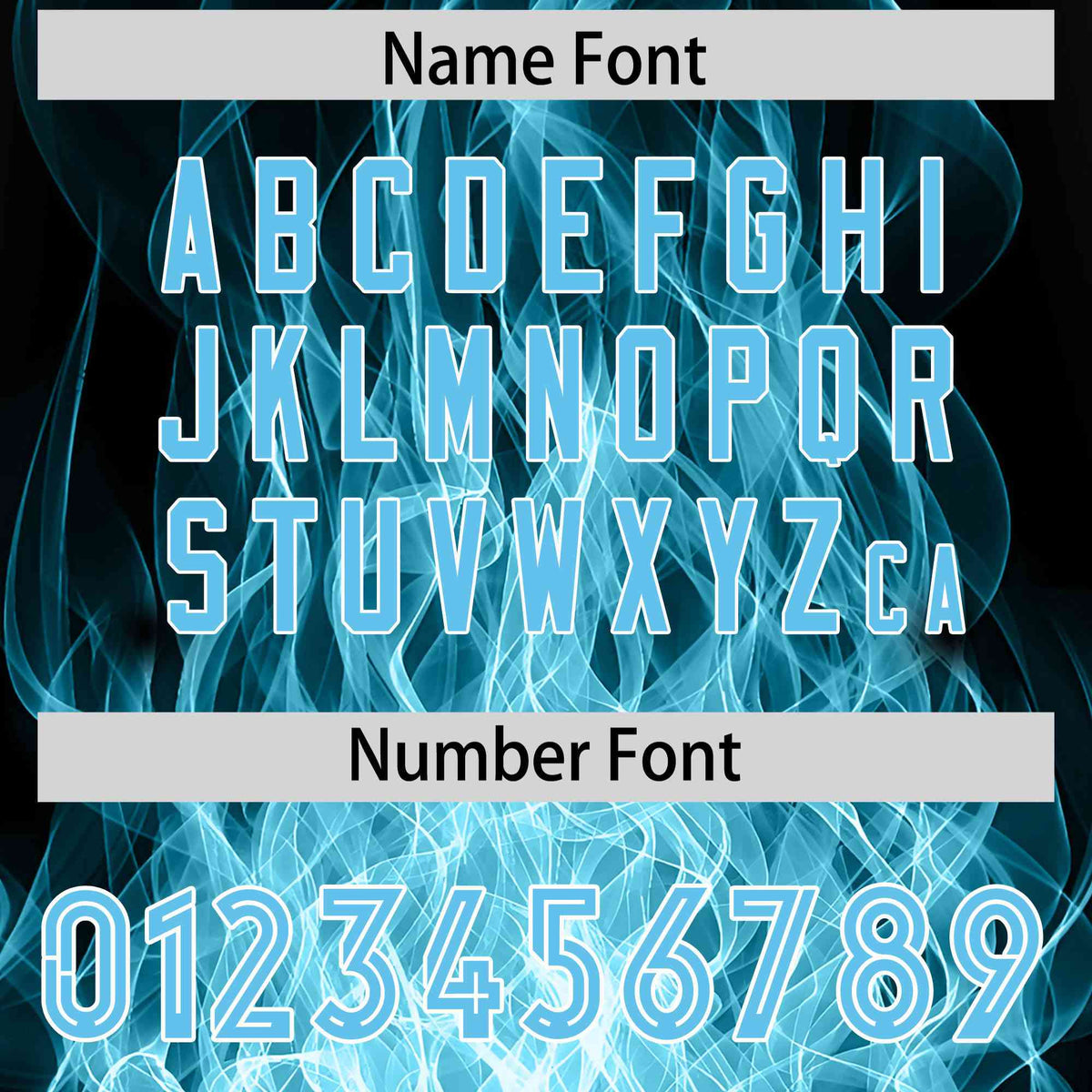 Custom Black Sky Blue Colorful Flame Pattern Long Sleeve Performance T-Shirt