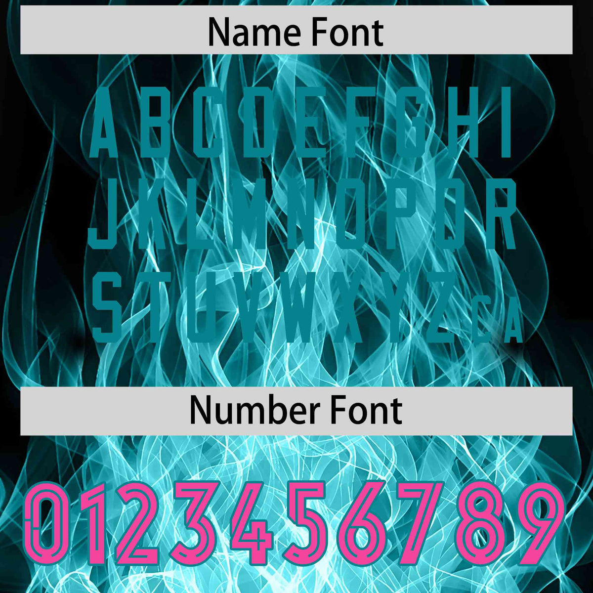 Custom Black Teal Colorful Flame Pattern Long Sleeve Performance T-Shirt