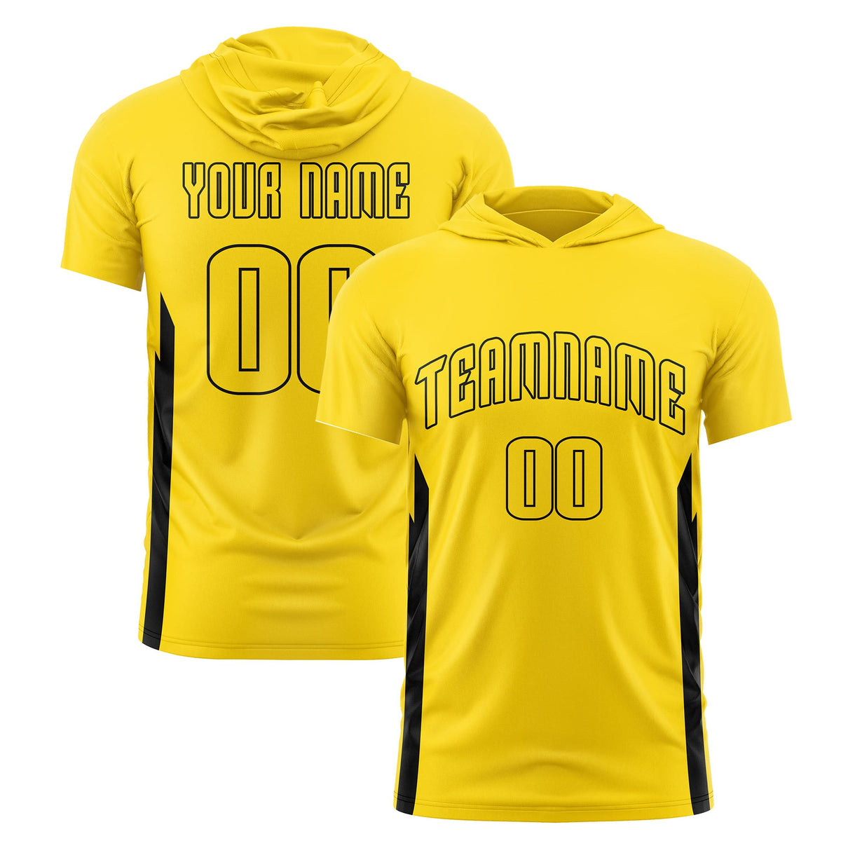 Custom Black Hoodie Short Sleeves Quick Dry Lightweight| KXKSHOP