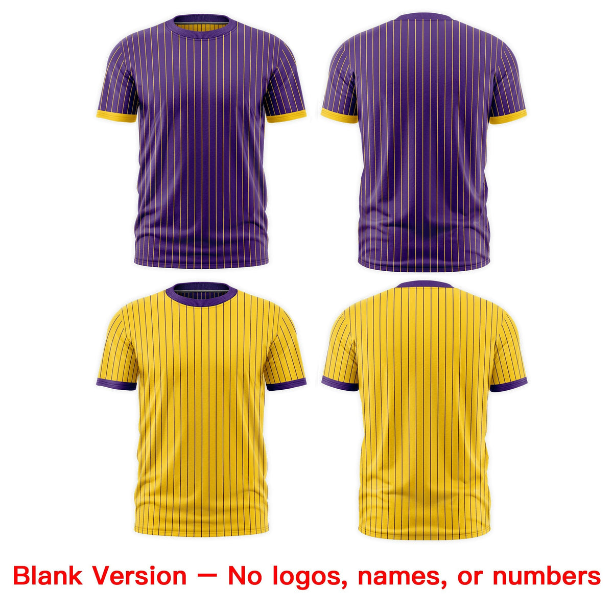 Custom Gold Purple White Reversible Stripe Fashion T-shirt| KXKSHOP