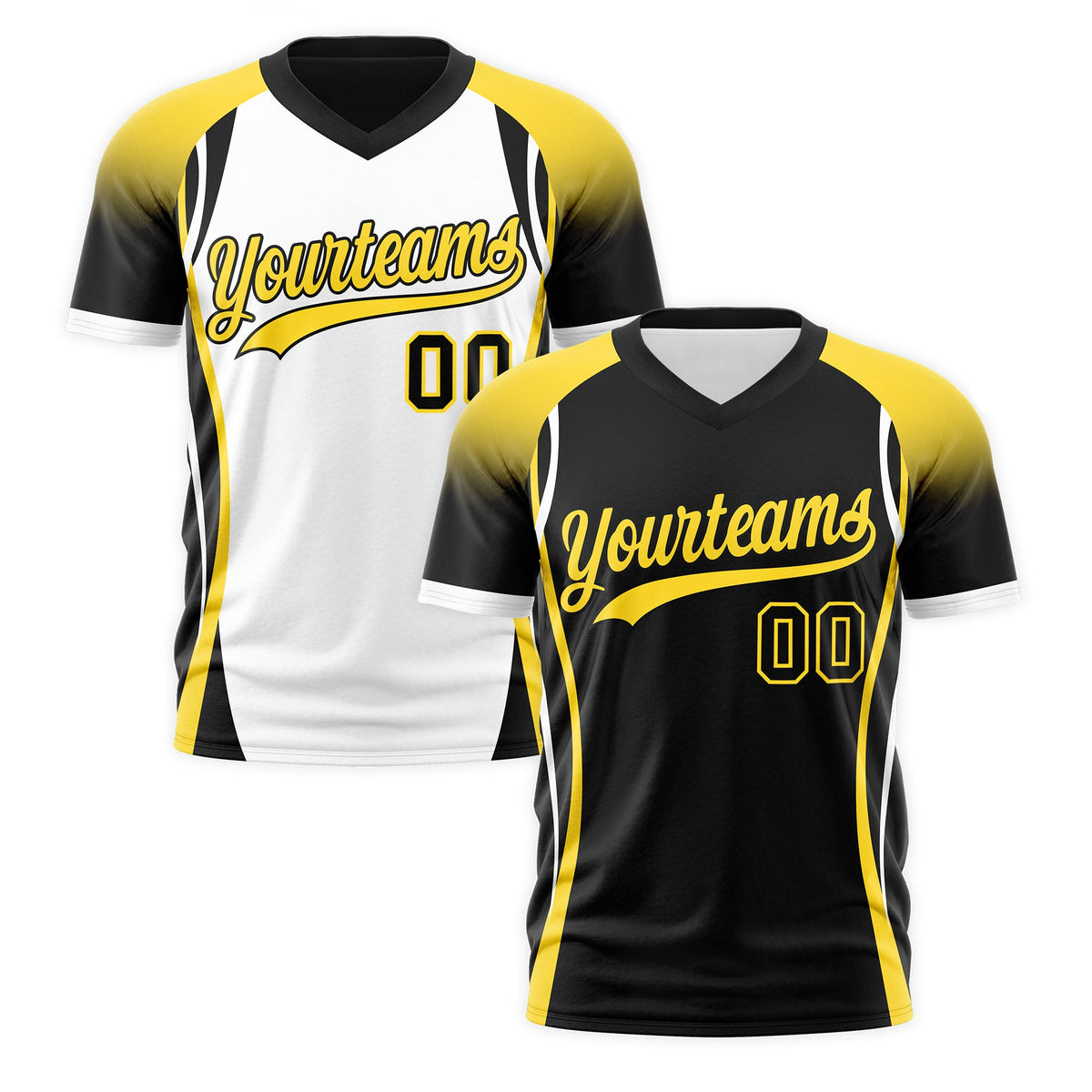 Custom Black Gold White Reversible Breathable T-shirt| KXKSHOP