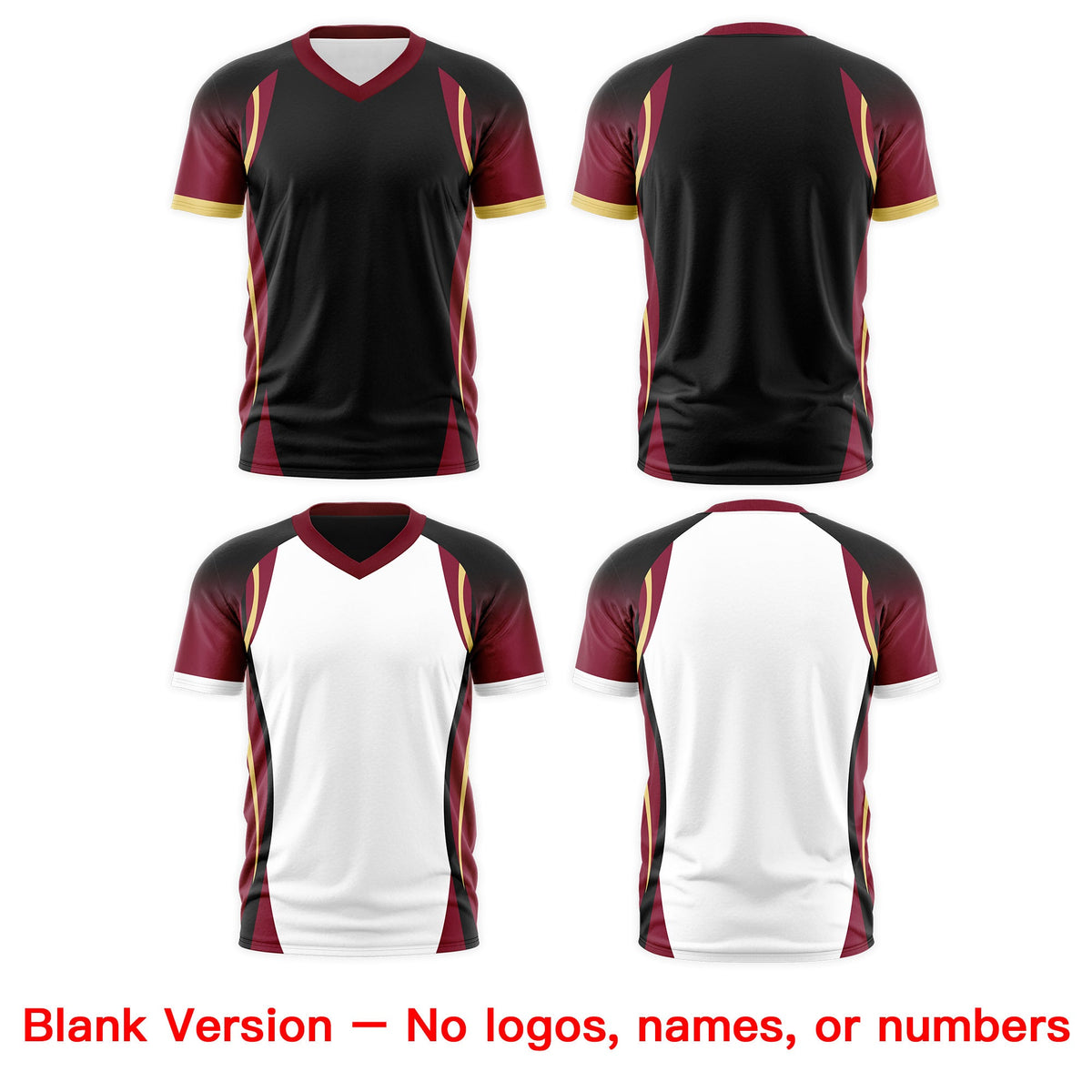 Custom Black Crimson Khaki Reversible Wrinkle-Resistant T-shirt| KXKSHOP