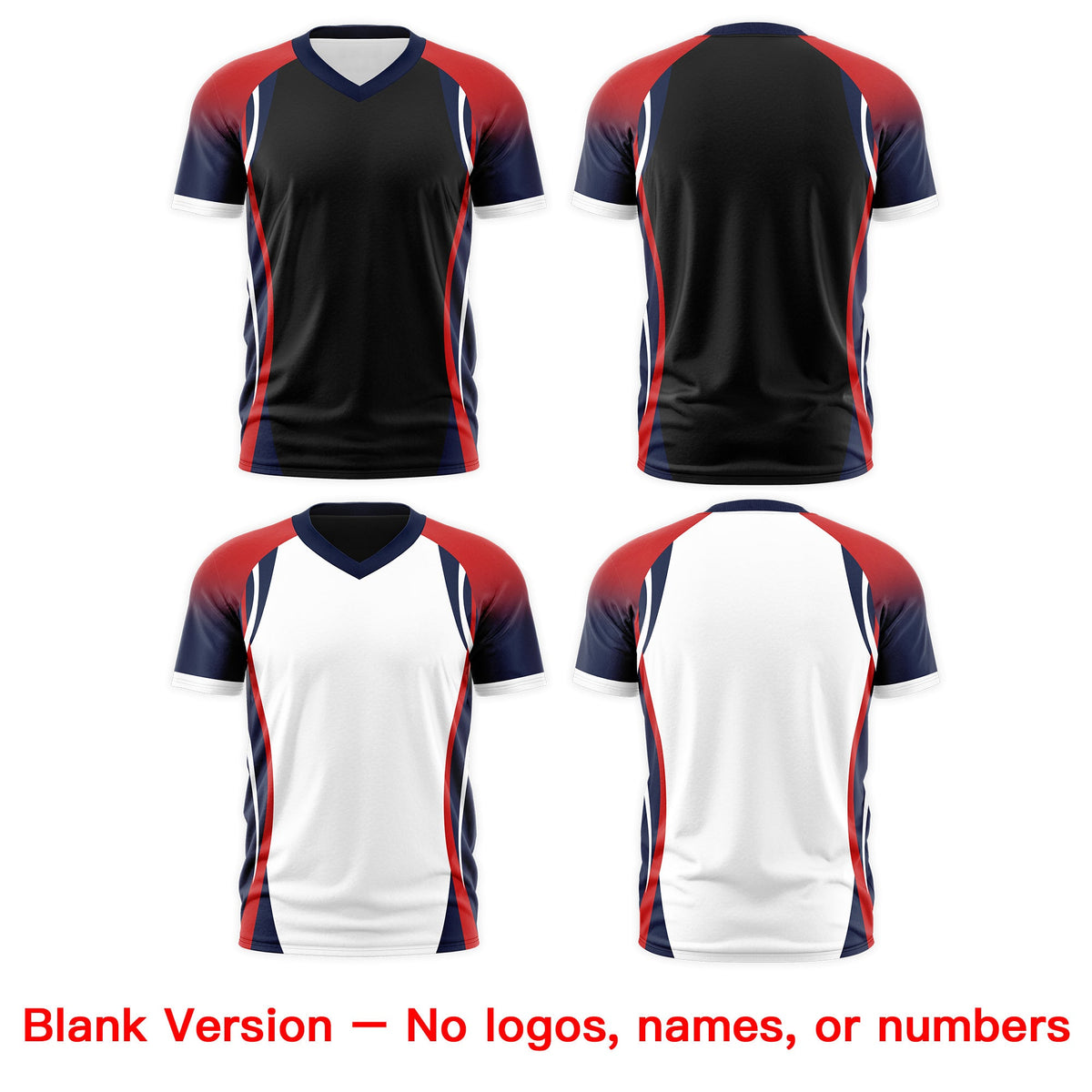 Custom Black Red Navy Reversible Breathable T-shirt| KXKSHOP