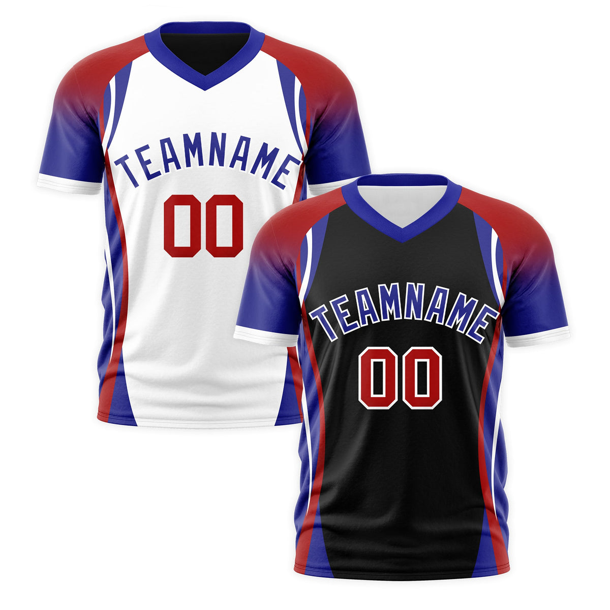 Custom Black Red Royal Blue Reversible Breathable T-shirt| KXKSHOP