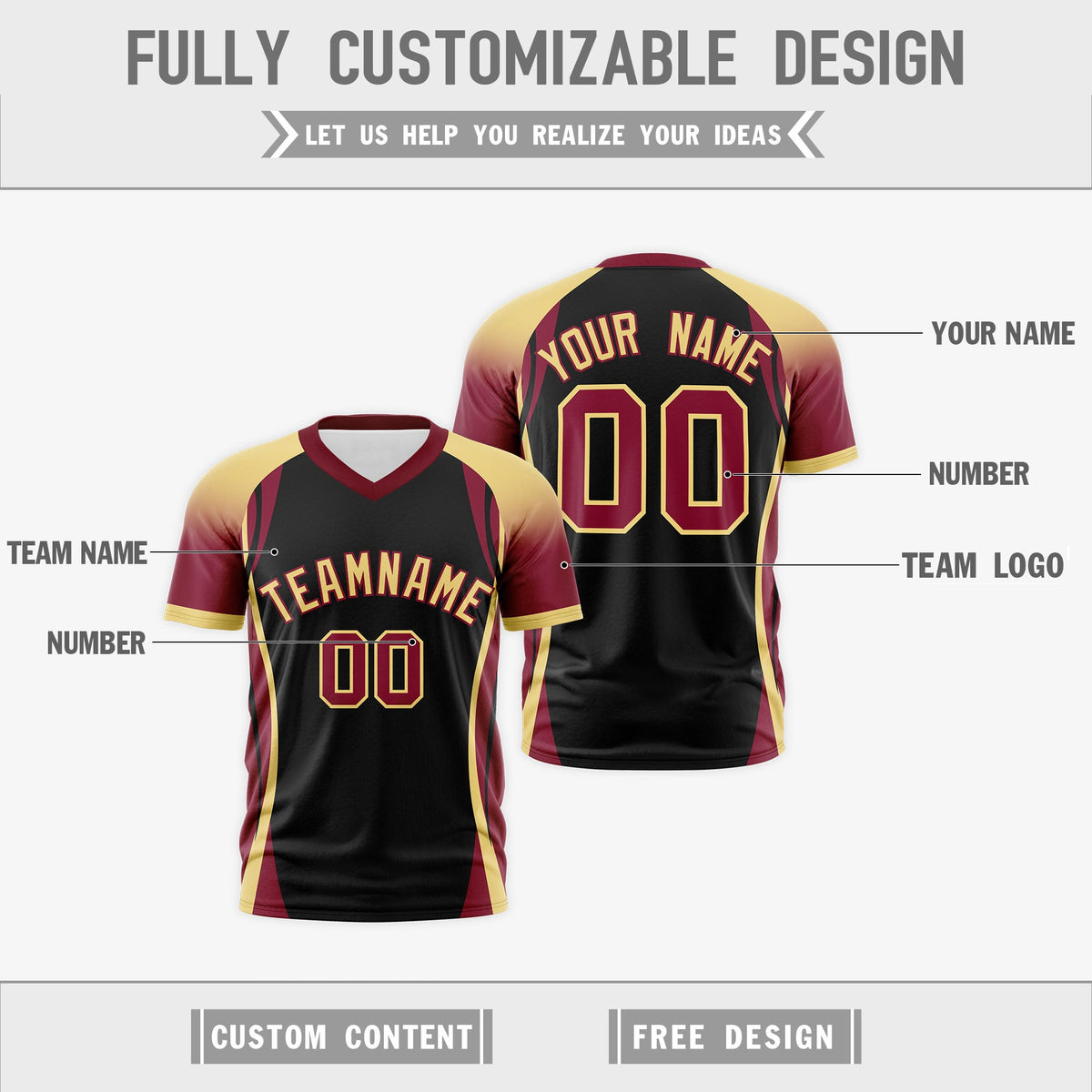 Custom Black Khaki Crimson Reversible Breathable T-shirt| KXKSHOP