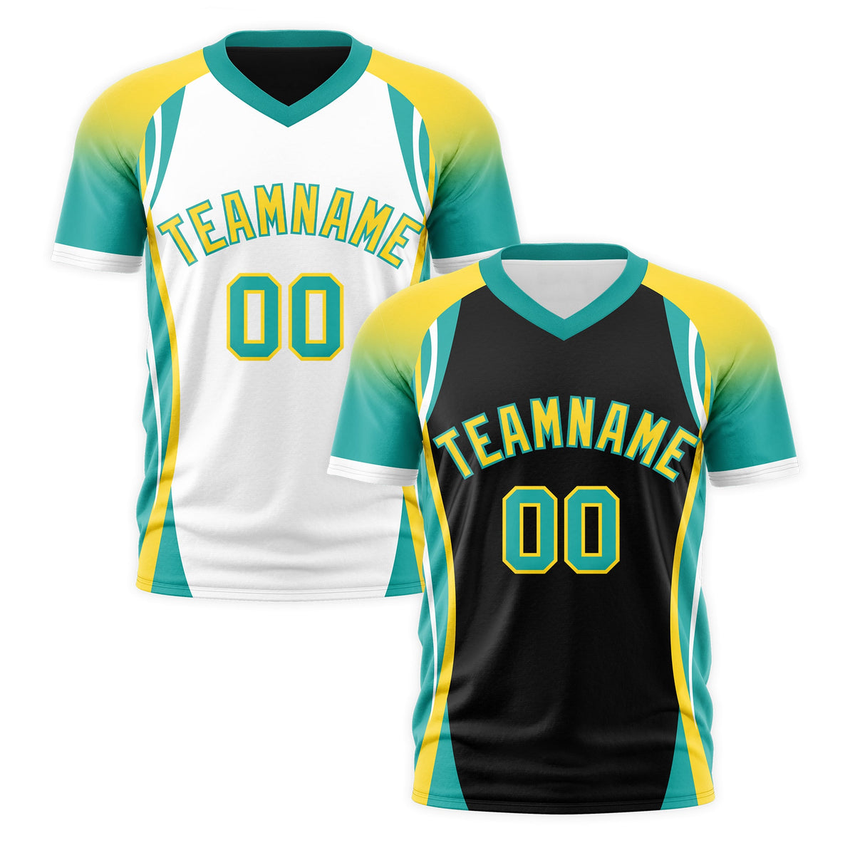 Custom Black Gold Aqua Reversible Breathable T-shirt| KXKSHOP