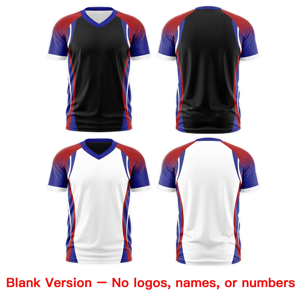 Custom Black Red Royal Blue Reversible Breathable T-shirt| KXKSHOP