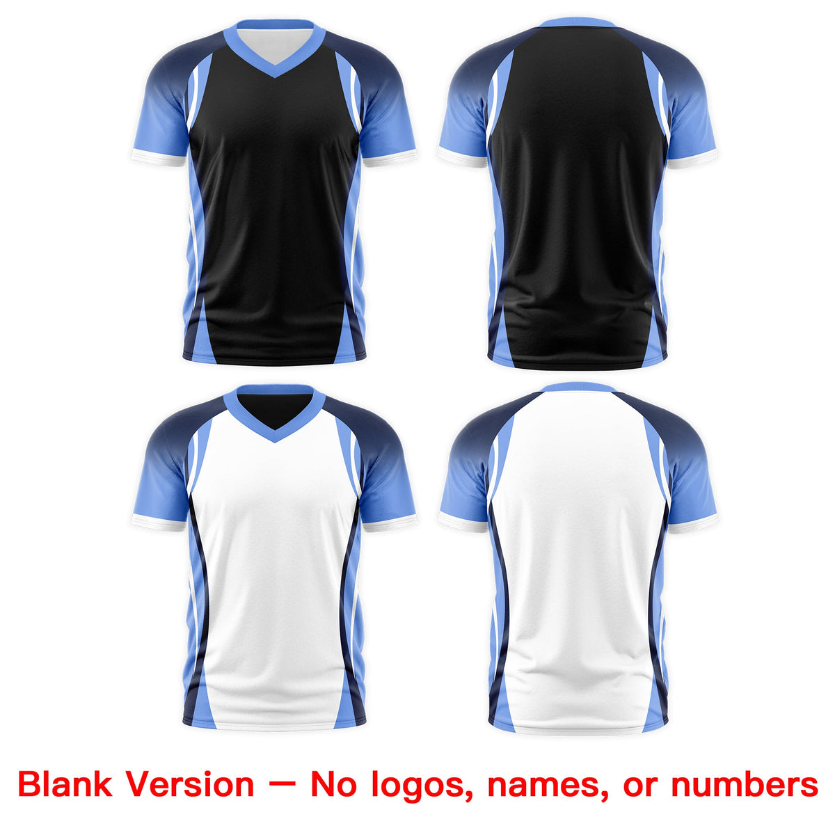 Custom Black Navy Light Blue Reversible Breathable T-shirt| KXKSHOP