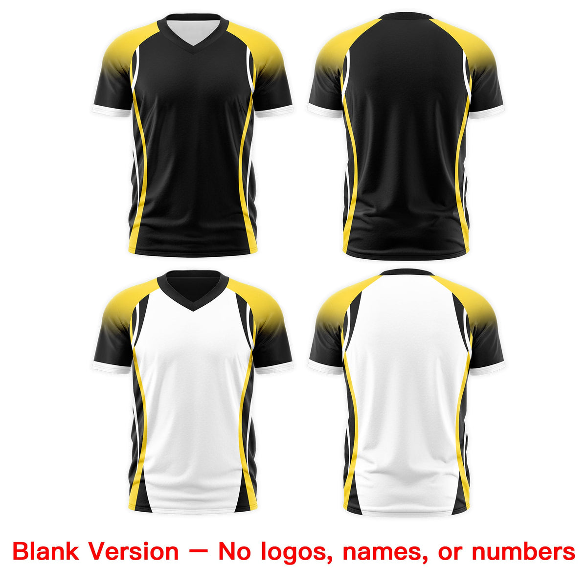 Custom Black Gold White Reversible Breathable T-shirt| KXKSHOP