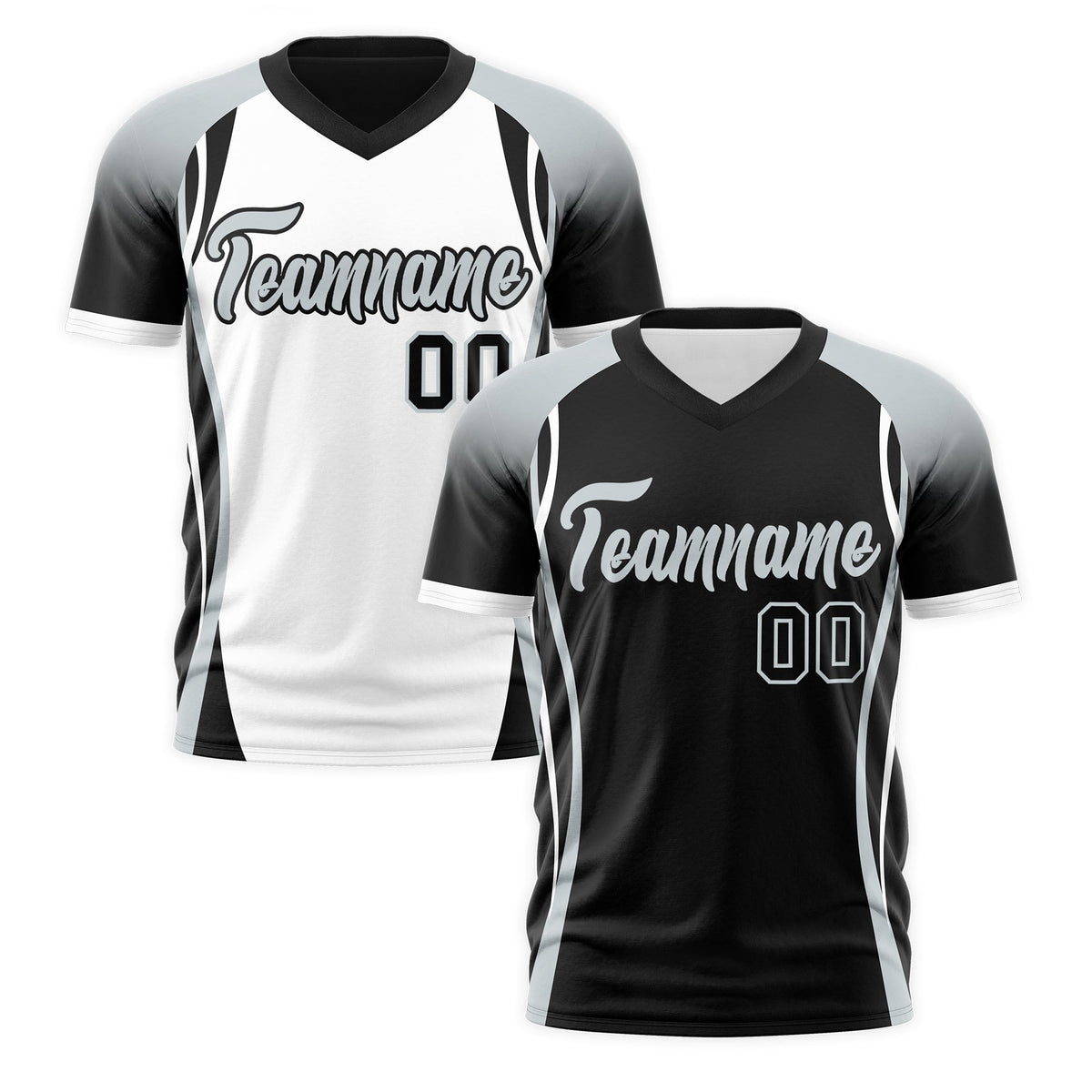 Custom Black Gray White Reversible Wrinkle-Resistant T-shirt| KXKSHOP