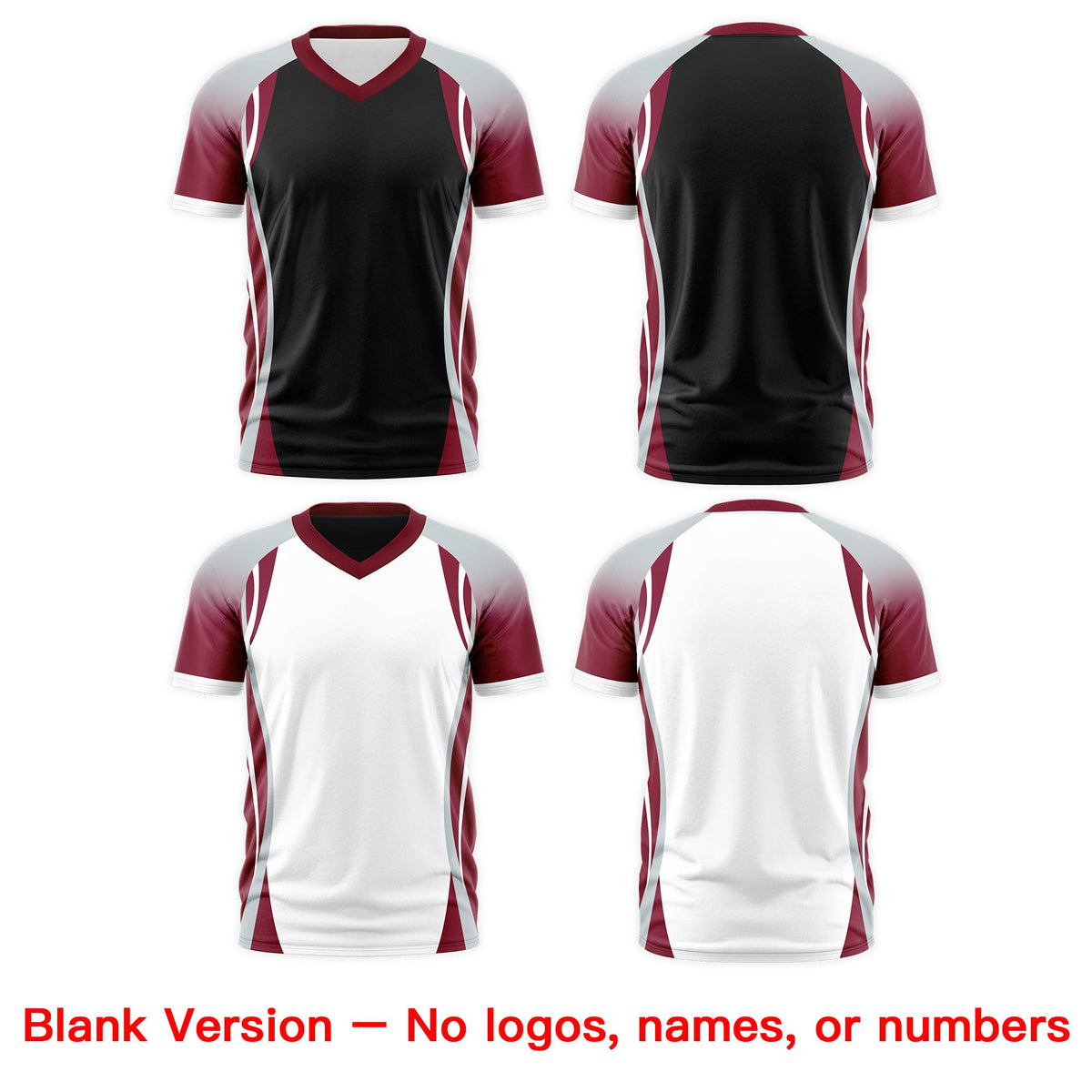 Custom Black Gray Crimson Reversible Wrinkle-Resistant T-shirt| KXKSHOP