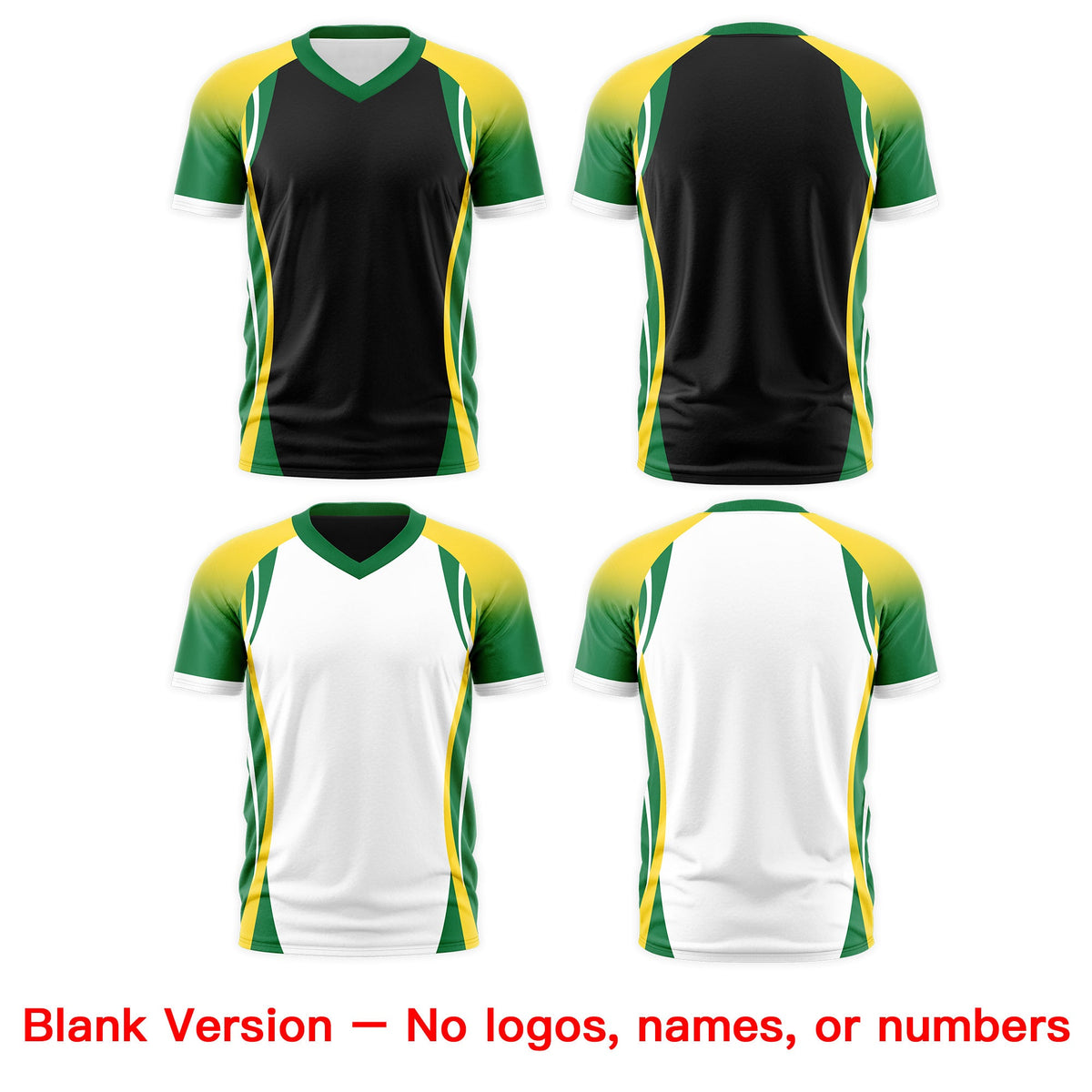 Custom Black Gold Kelly Green Reversible Wrinkle-Resistant T-shirt| KXKSHOP