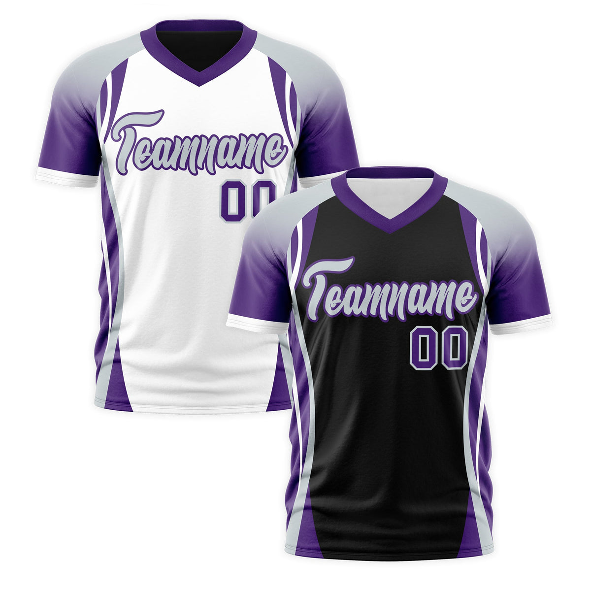 Custom Black Gray Purple Reversible Breathable T-shirt| KXKSHOP