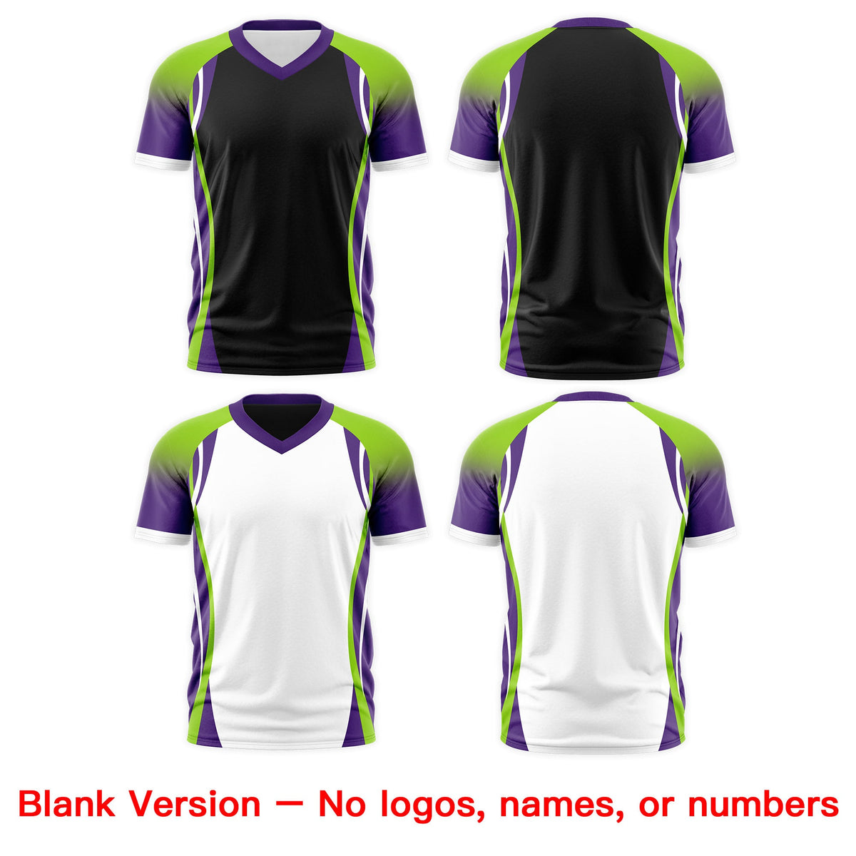 Custom Black Neon Green Purple Reversible Breathable T-shirt| KXKSHOP