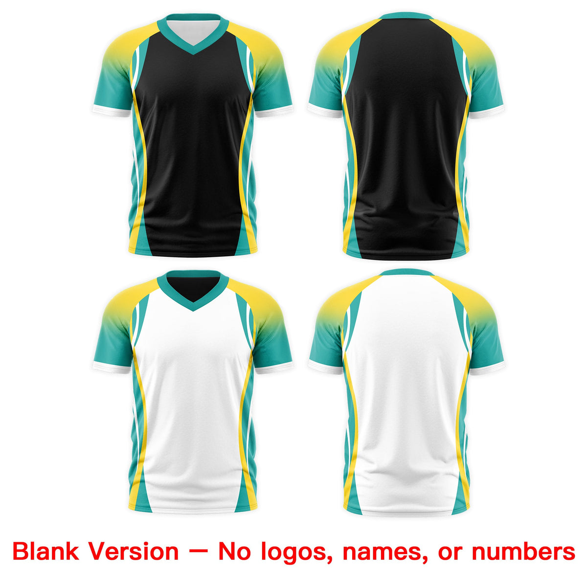 Custom Black Gold Aqua Reversible Breathable T-shirt| KXKSHOP