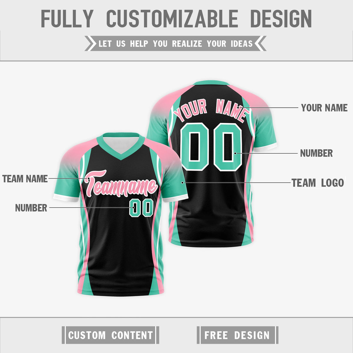Custom Black Light Pink Bright Green Reversible Wrinkle-Resistant T-shirt| KXKSHOP