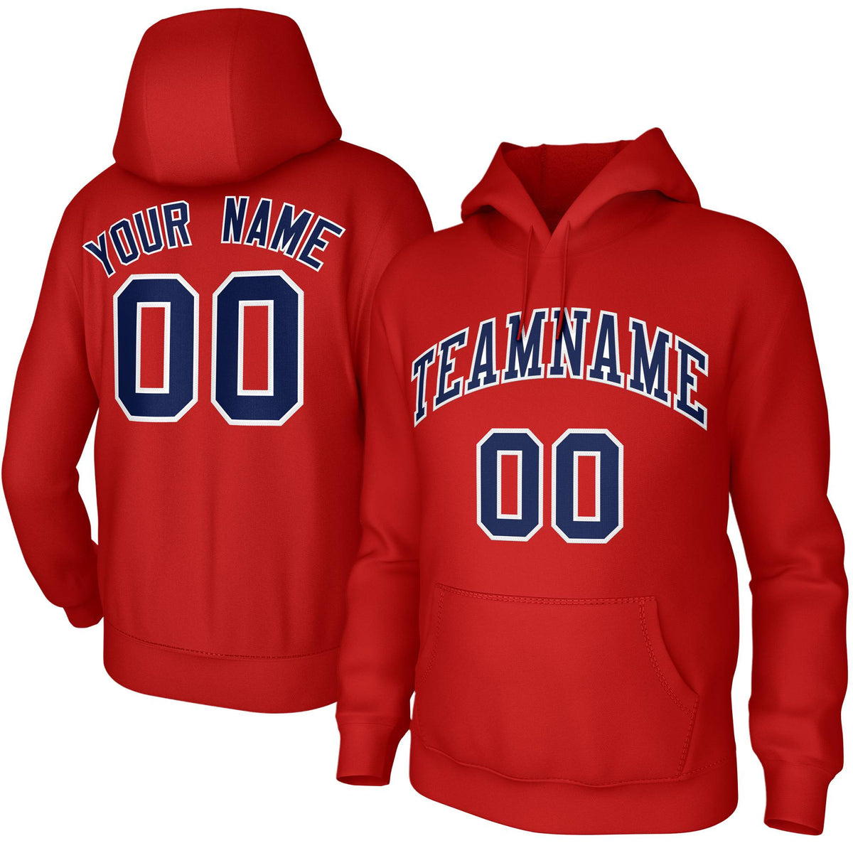 Custom Red Mens Sports Classic Style Pullover Fashion Hoodie Uniform| KXKSHOP
