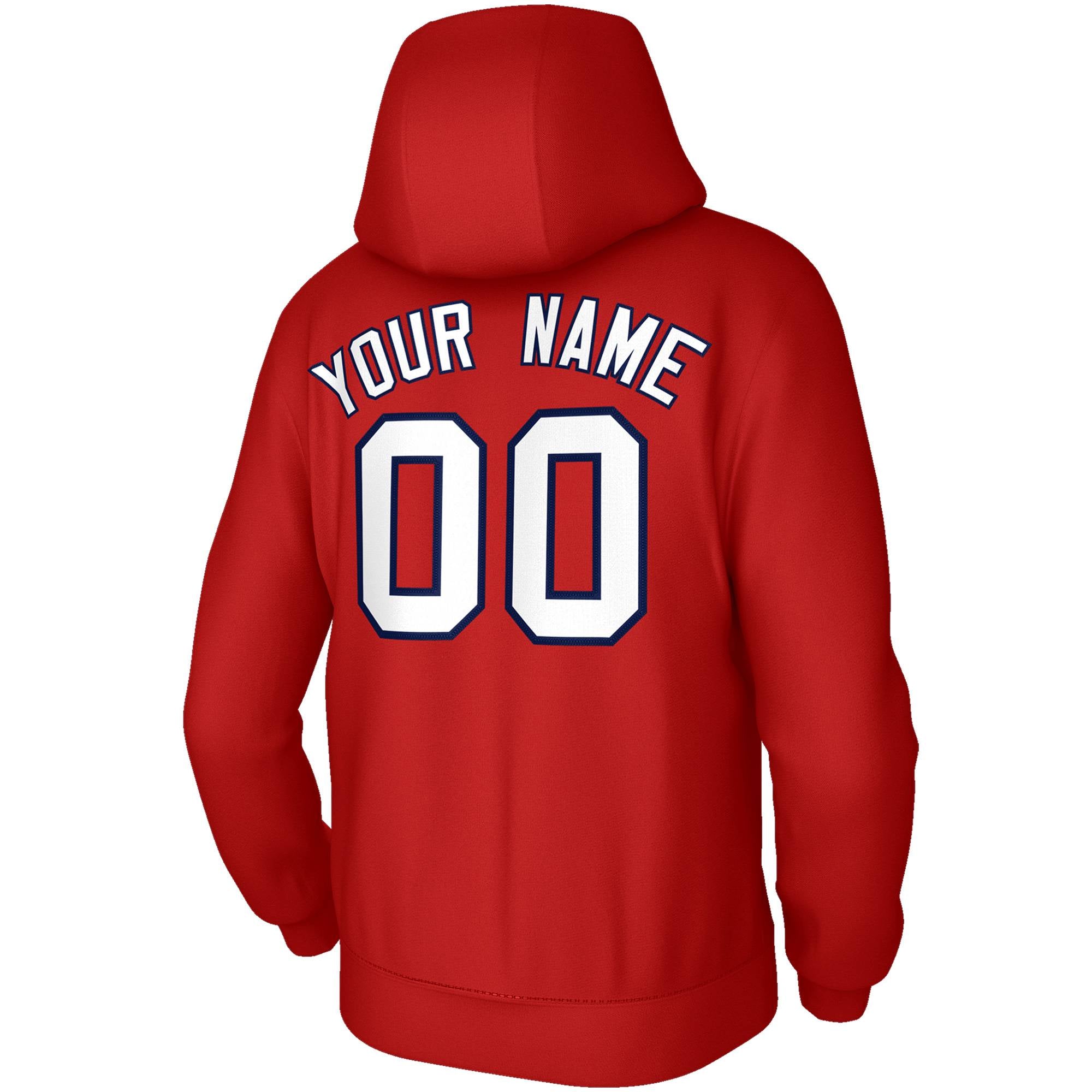 Custom Red White-Navy Classic Style Sweatshirt Fashion Hoodie Uniform| KXKSHOP
