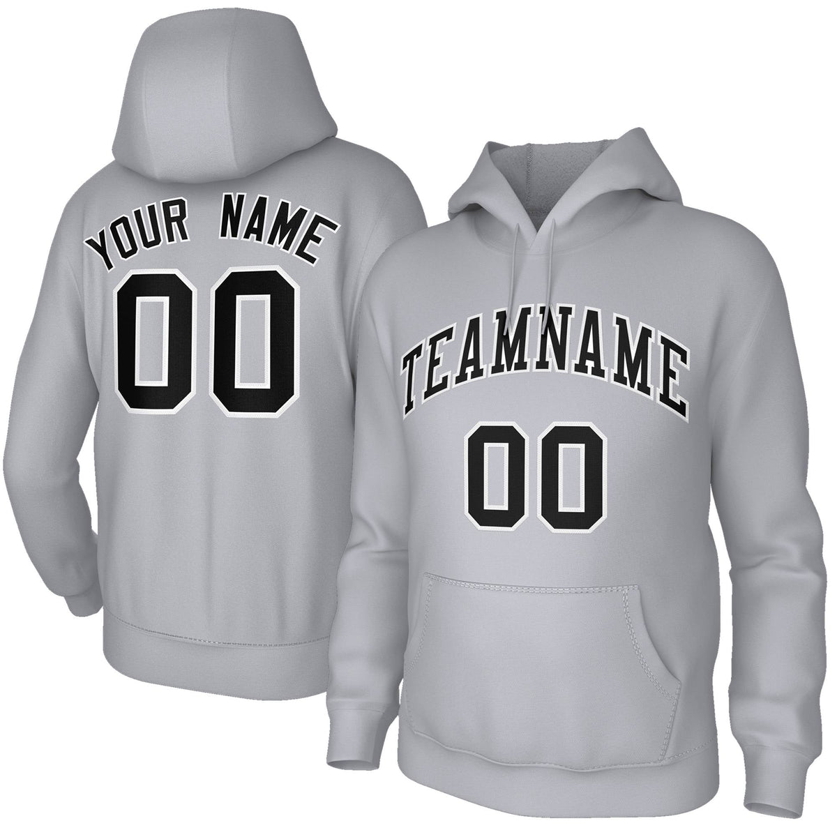 Custom Gray Black Sports Classic Style Sweatshirt Fashion Hoodie Uniform| KXKSHOP