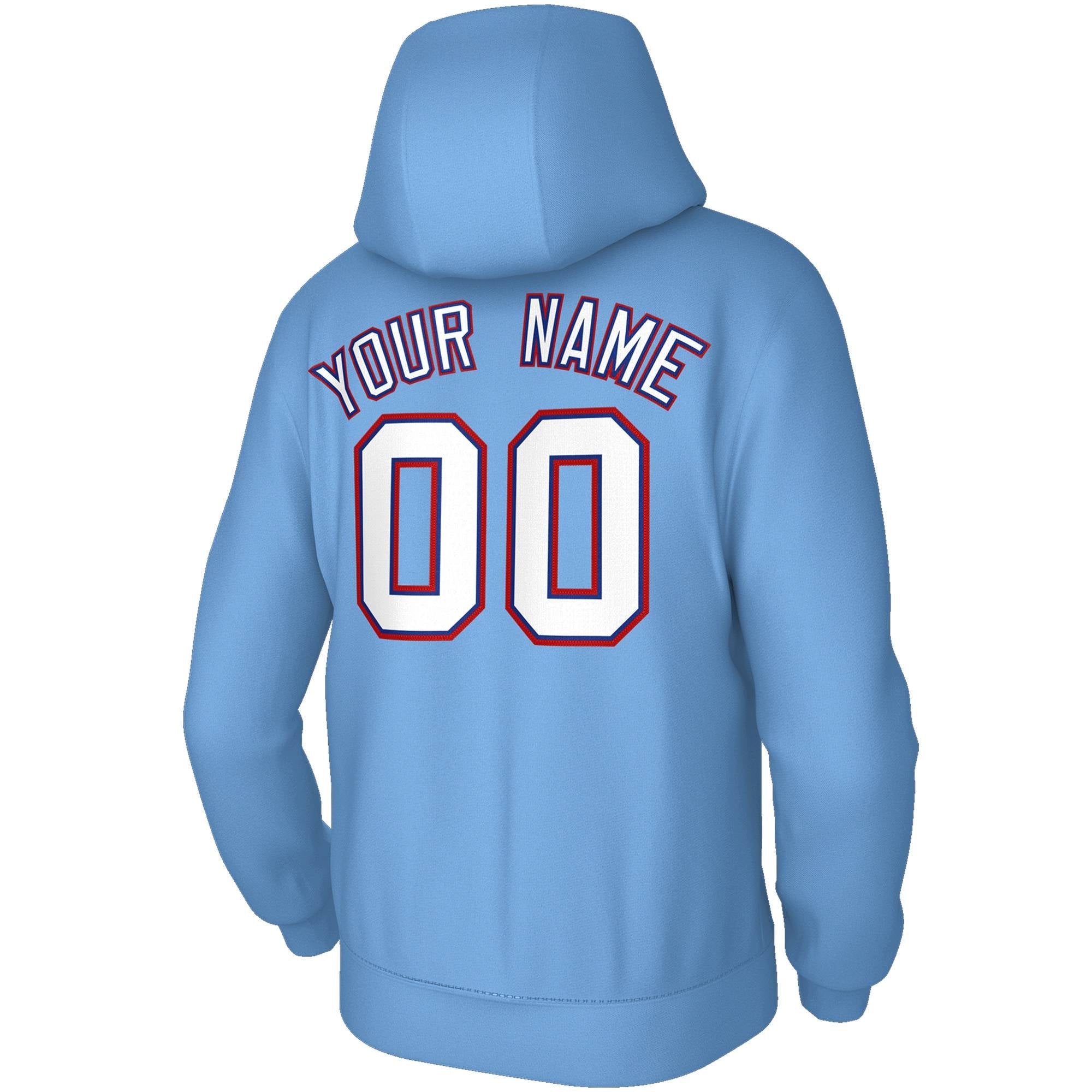 Custom Light Blue White-Red Sport Classic Style Pullover Fashion Hoodie Uniform| KXKSHOP