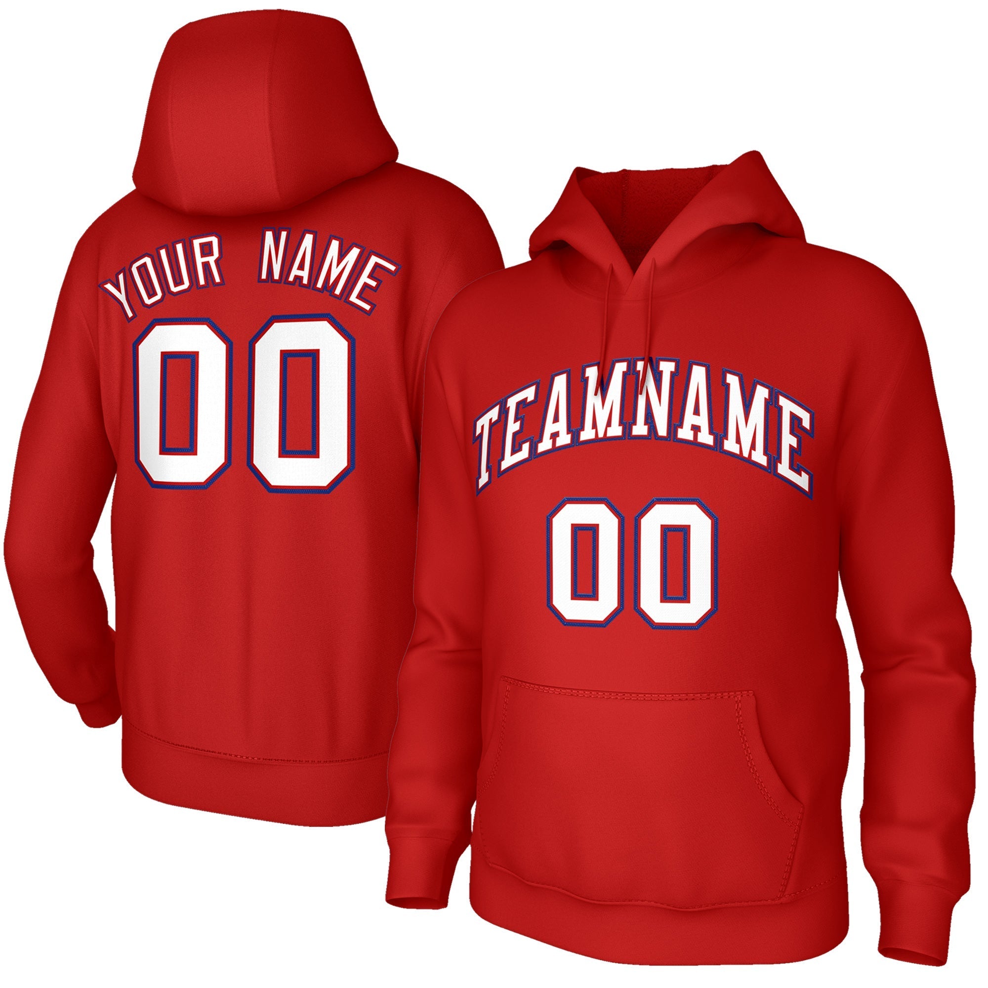 Custom Red White-Navy Sport Classic Style Hoodie Pullover Fashion Uniform| KXKSHOP