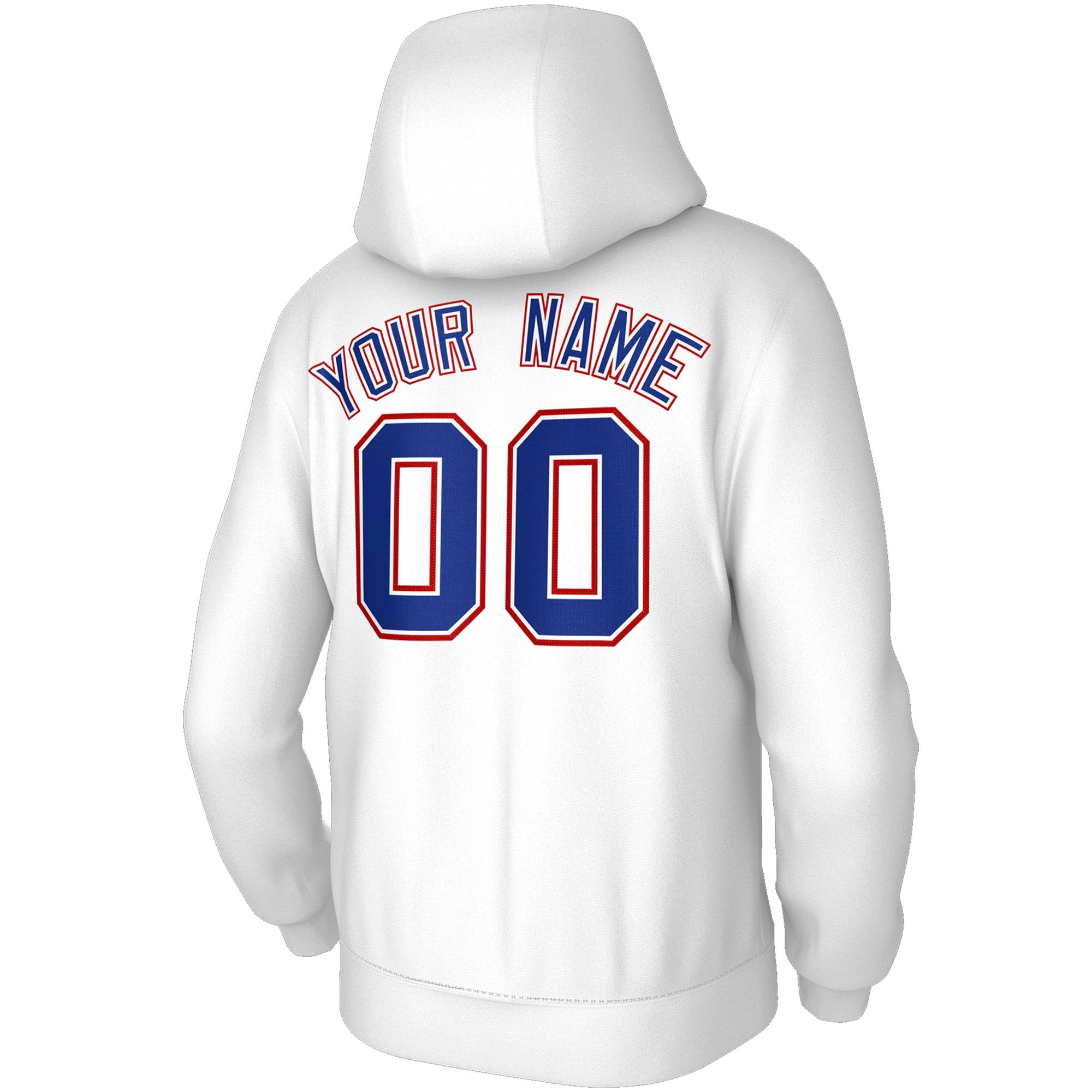 Custom White Navy-Red Sports Classic Style Hoodie Pullover Fashion Uniform| KXKSHOP