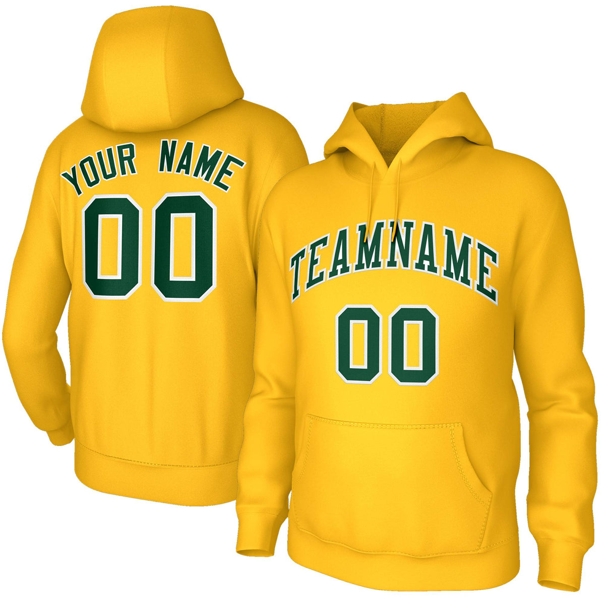 Custom Yellow Green-White Classic Style Hoodie Pullover Fashion Uniform| KXKSHOP