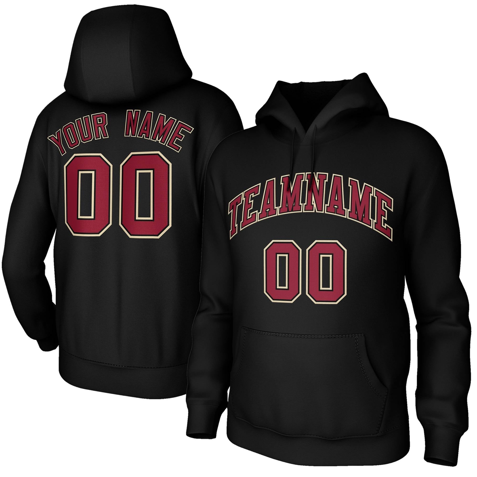 Custom Classic Style Hoodie Fashion Black Athletic Pullover Sweatshirt| KXKSHOP
