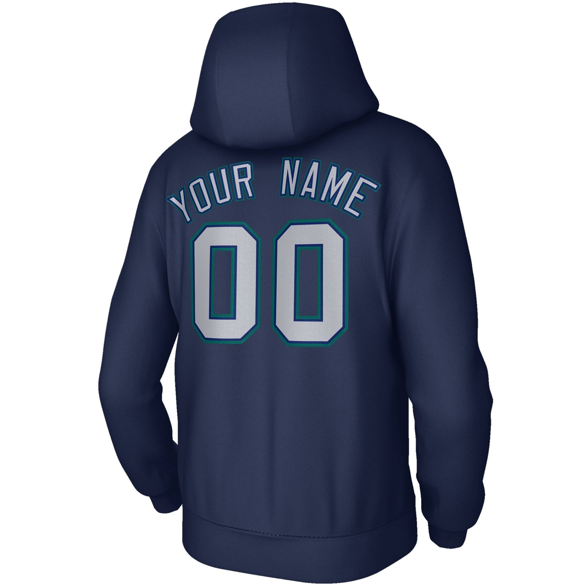 Custom Classic Style Hoodie Fashion Navy Blue Athletic Pullover Sweatshirt| KXKSHOP