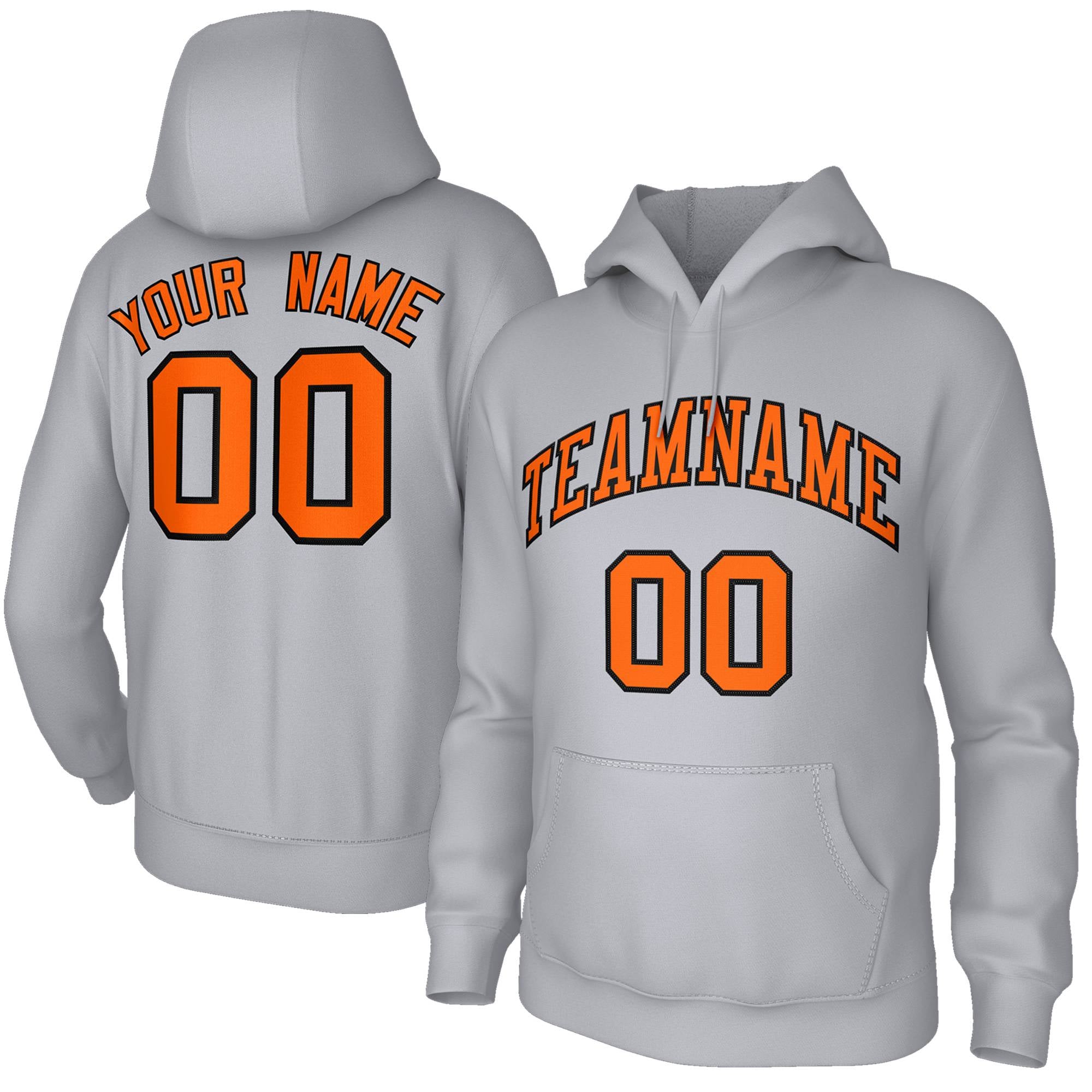 Custom Classic Style Gray Hoodie Fashion Athletic Pullover Sweatshirt| KXKSHOP