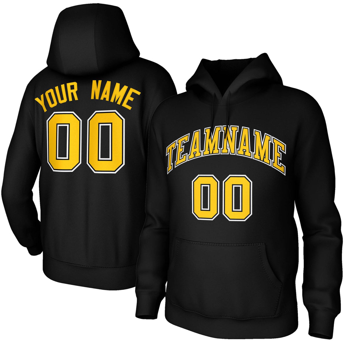 Custom Classic Style Black Hoodie Fashion Athletic Pullover Sweatshirt| KXKSHOP