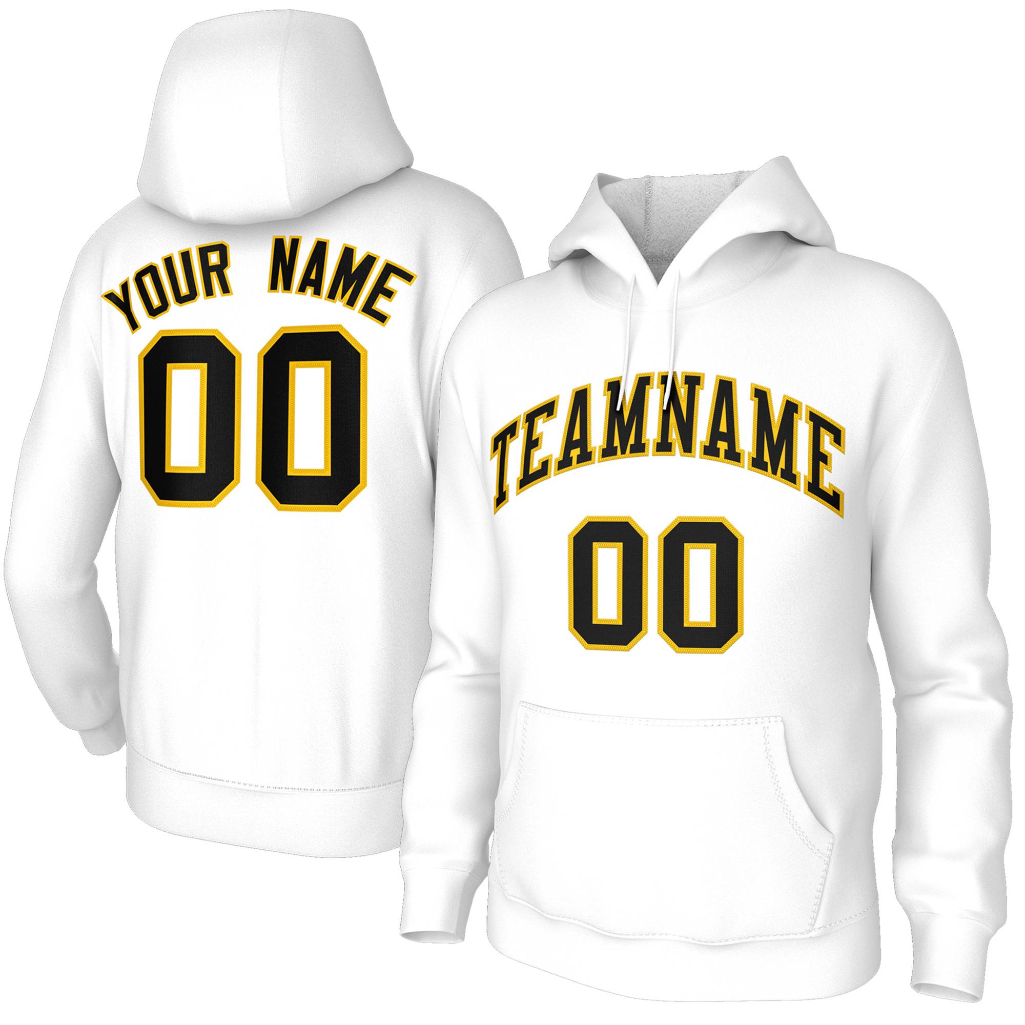Custom Classic Style White Hoodie Fashion Athletic Pullover Sweatshirt| KXKSHOP