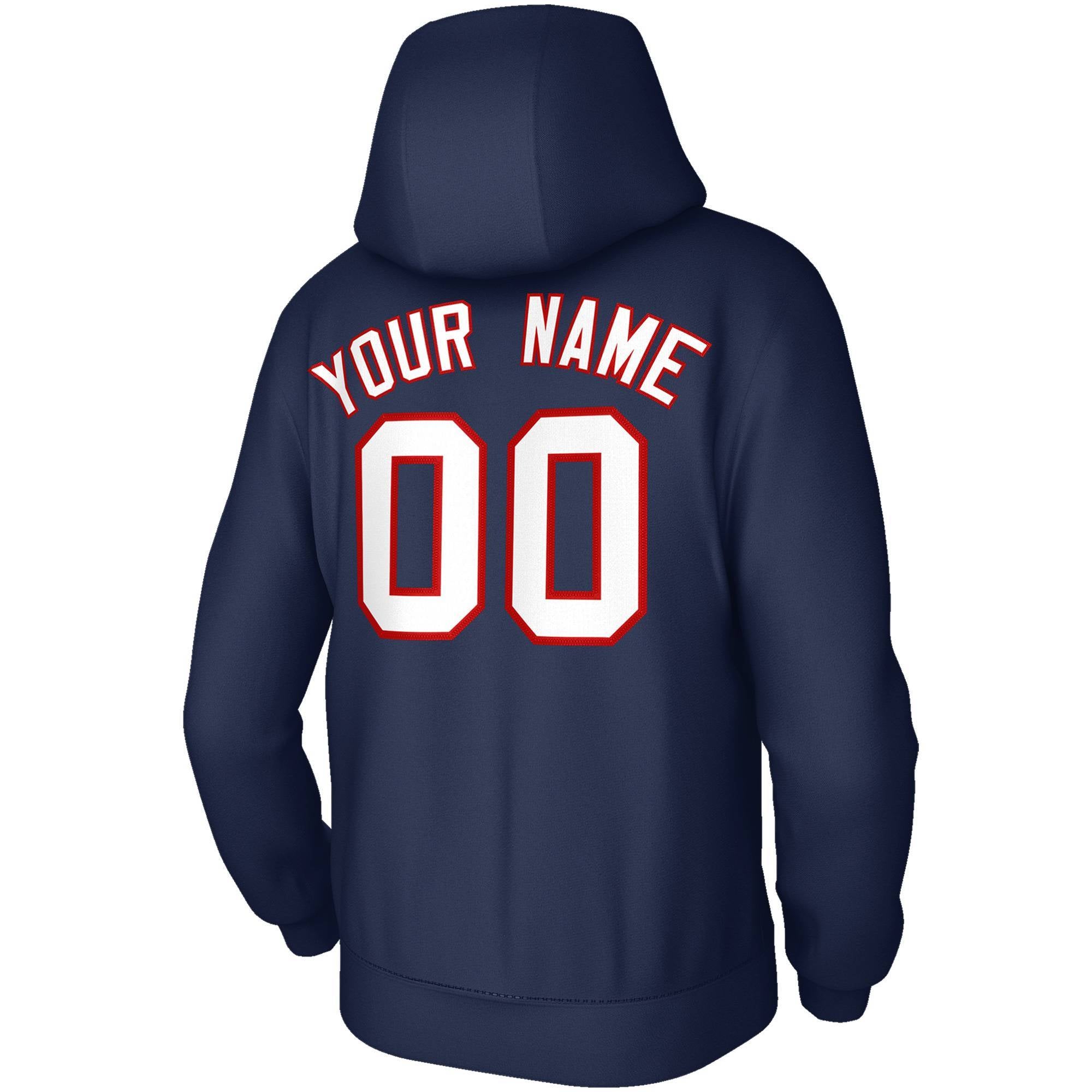 Custom Classic Style Navy Blue Hoodie Fashion Athletic Pullover Sweatshirt| KXKSHOP