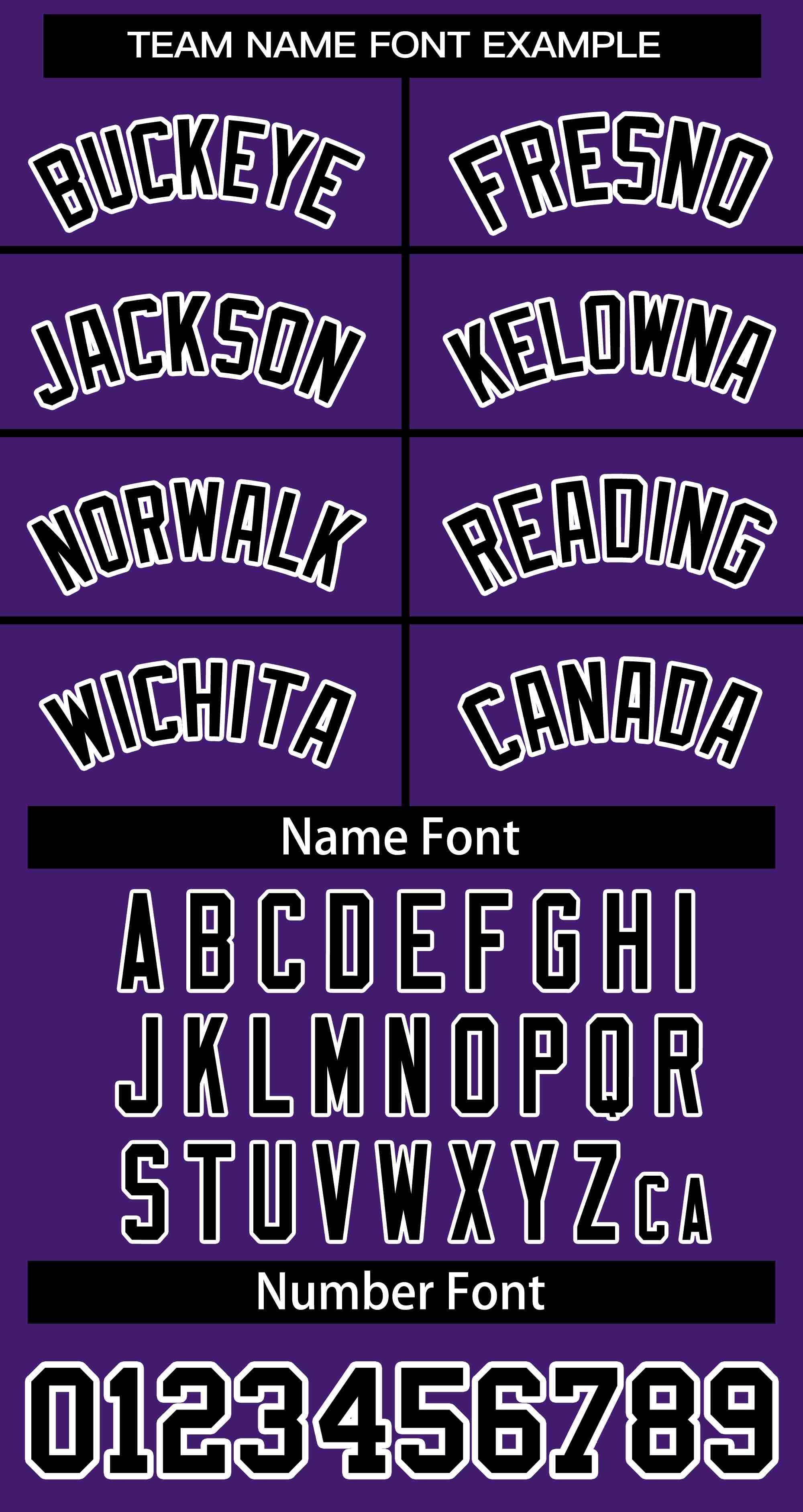 Softball Jersey Number Font