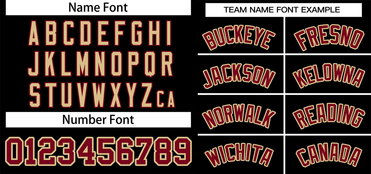 Custom Black Crimson-Old Gold Classic Style Authentic Two-Button Softball Jersey