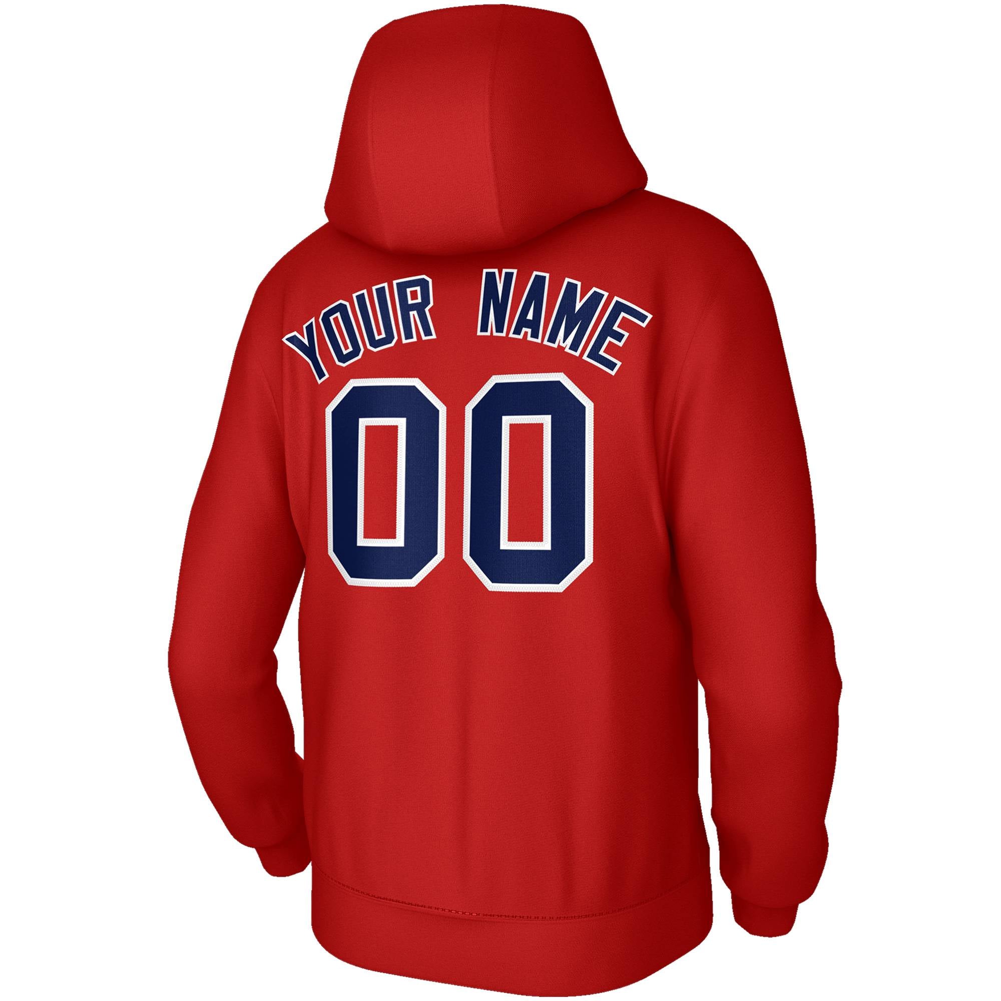 Custom Stitched Red Navy-White Classic Style Sweatshirt Pullover Hoodie| KXKSHOP