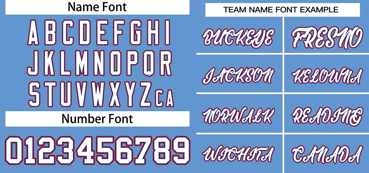 Custom Stitched Powder Blue White-Red Classic Style Sweatshirt Pullover Hoodie| KXKSHOP