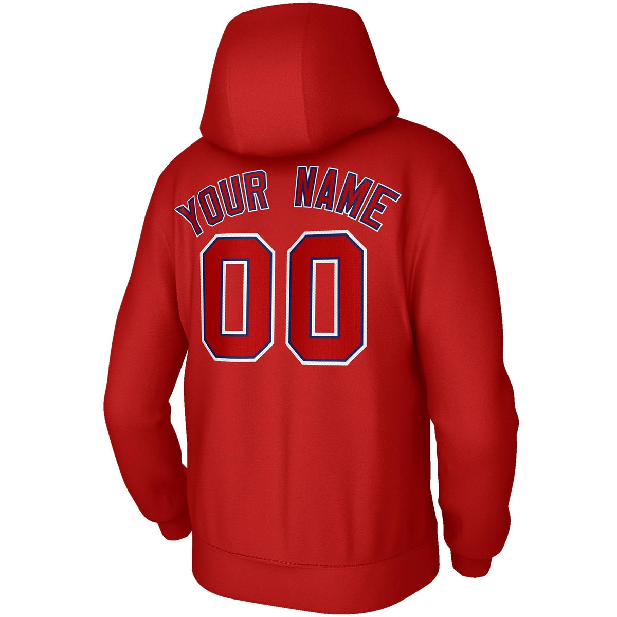 Custom Stitched Red Red-Royal Classic Style Sweatshirt Pullover Hoodie| KXKSHOP