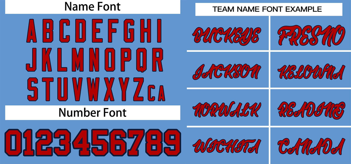 Custom Stitched Light Blue Red-Navy Classic Style Sweatshirt Pullover Hoodie| KXKSHOP